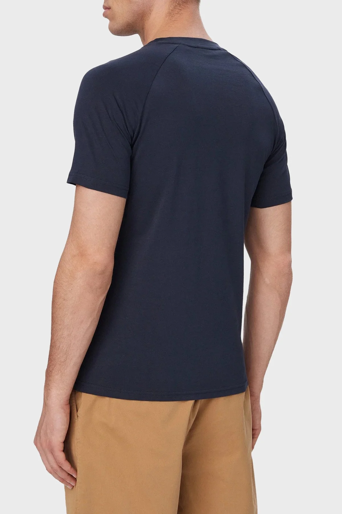 Boss Pamuklu Regular Fit Logolu Yuvarlak Yaka Erkek T Shirt 50517970 415 LACİVERT - 3