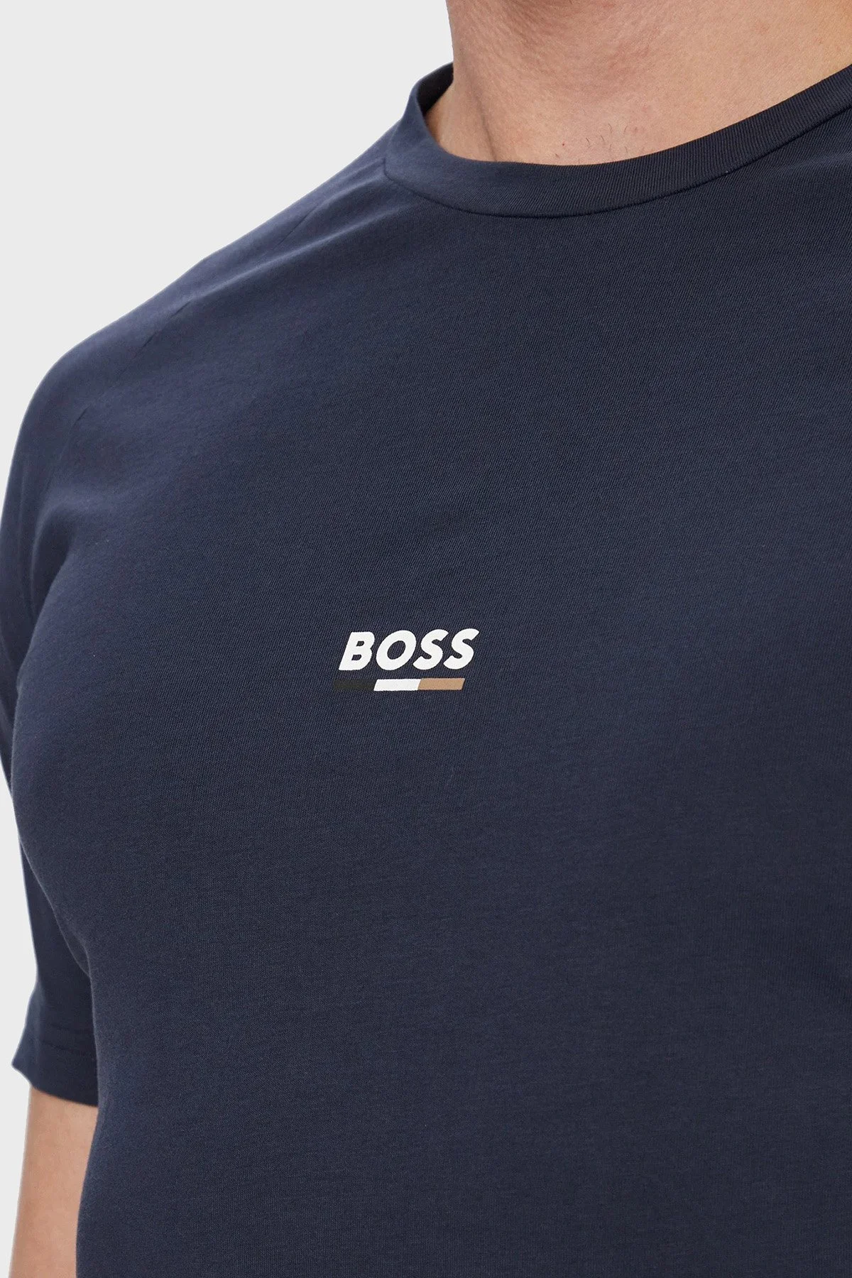 Boss Pamuklu Regular Fit Logolu Yuvarlak Yaka Erkek T Shirt 50517970 415 LACİVERT - 4