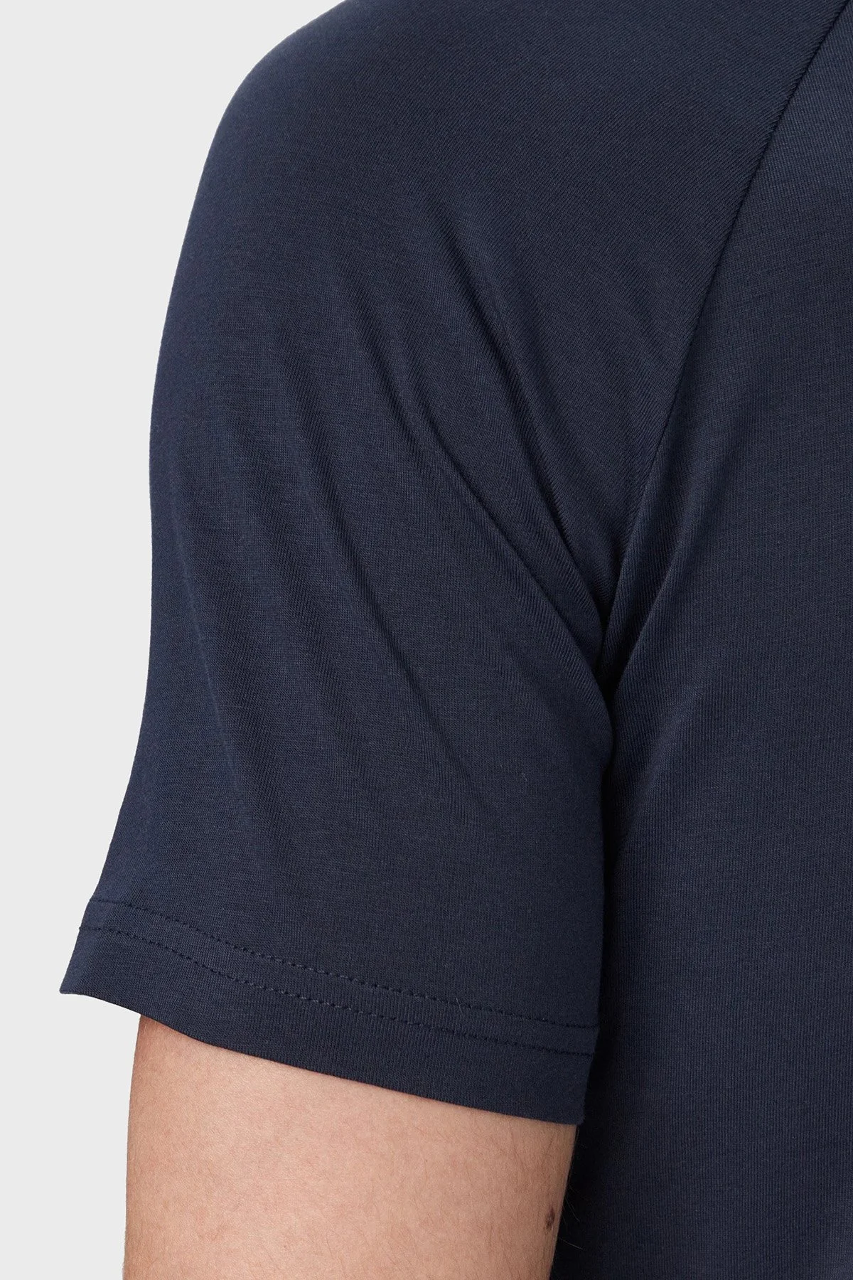 Boss Pamuklu Regular Fit Logolu Yuvarlak Yaka Erkek T Shirt 50517970 415 LACİVERT - 5