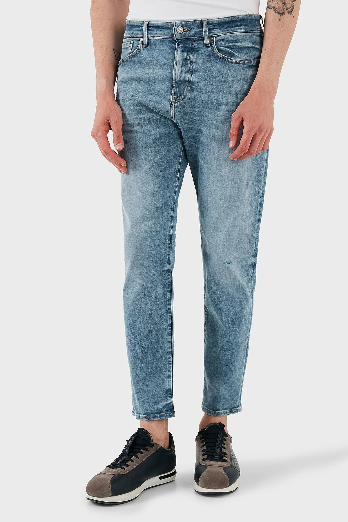 Boss Pamuklu Regular Fit Normal Bel Düz Paça Jeans Erkek Kot Pantolon 50537817 434 MAVİ - 1