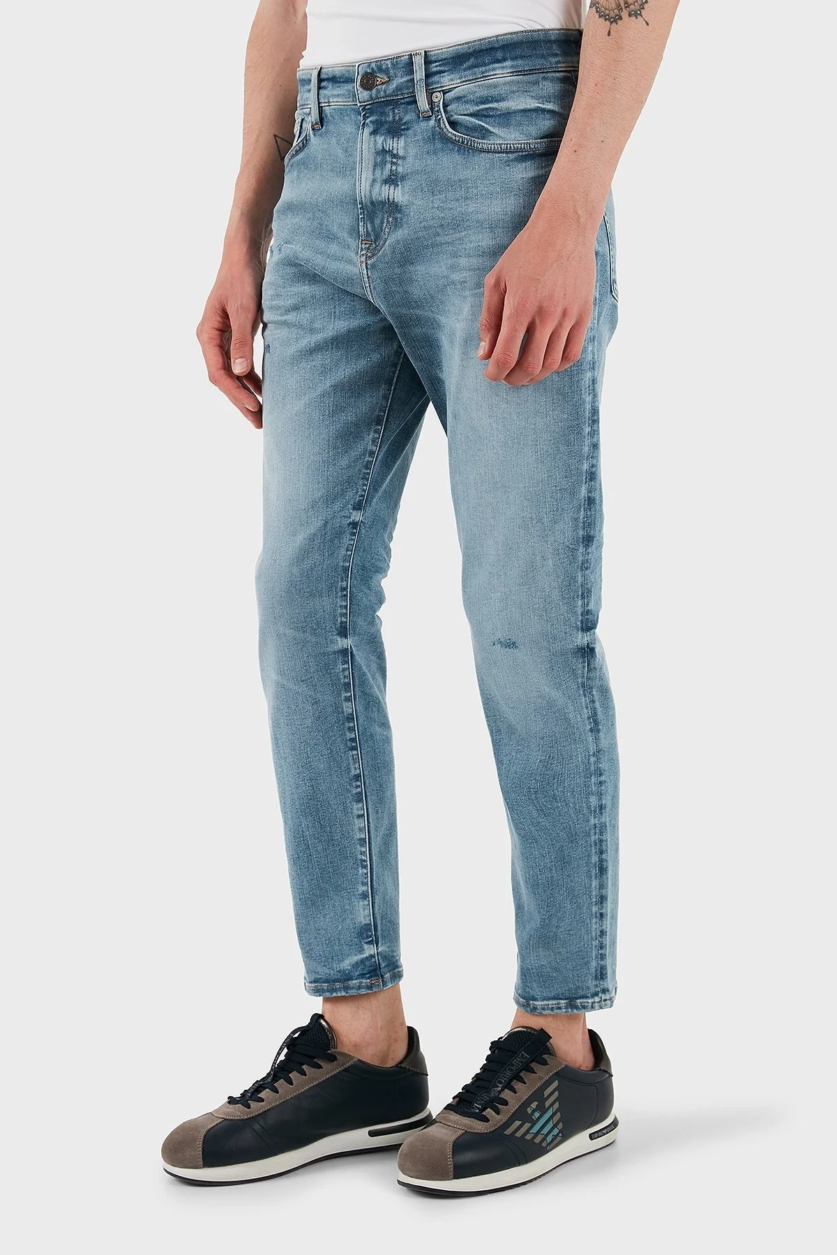 Boss Pamuklu Regular Fit Normal Bel Düz Paça Jeans Erkek Kot Pantolon 50537817 434 MAVİ - 4