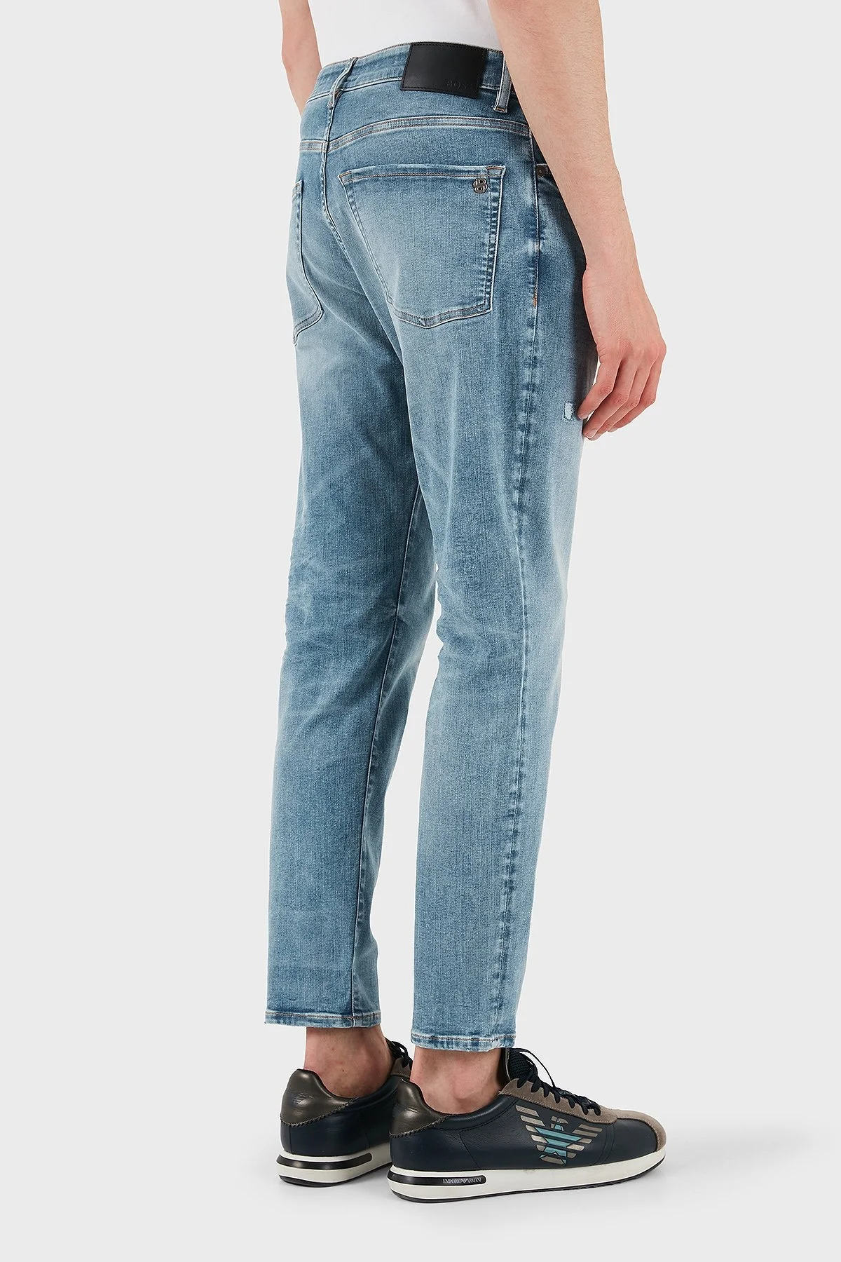 Boss Pamuklu Regular Fit Normal Bel Düz Paça Jeans Erkek Kot Pantolon 50537817 434 MAVİ - 6