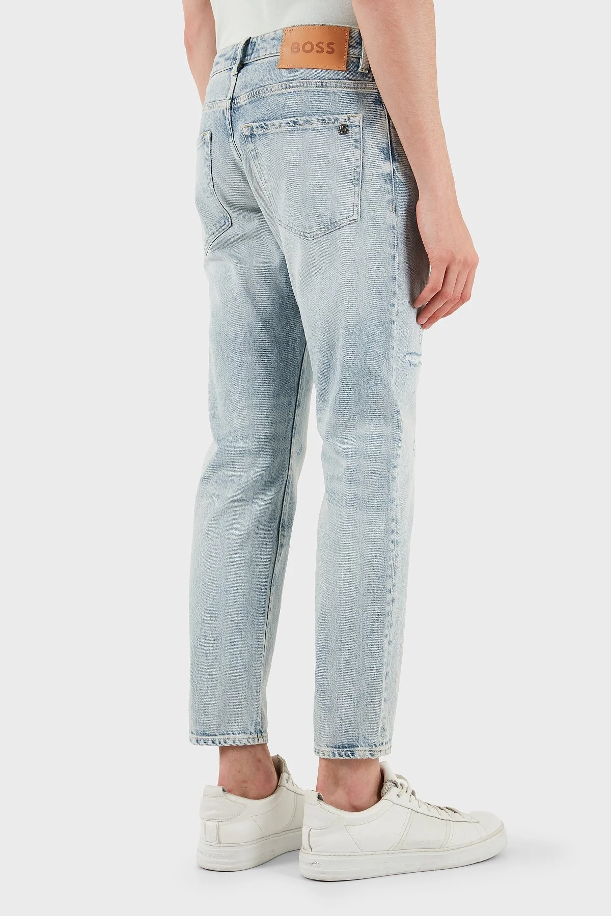 Boss Pamuklu Regular Fit Normal Bel Düz Paça Jeans Erkek Kot Pantolon 50537835 455 MAVİ - 5