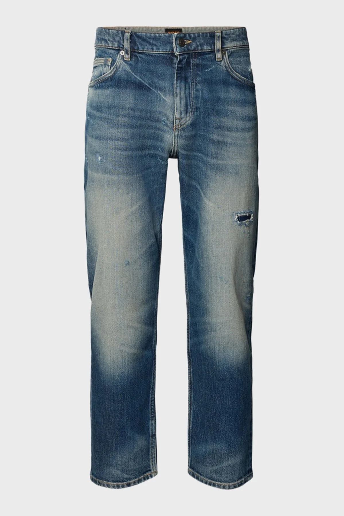 Boss Pamuklu Regular Fit Normal Bel Düz Paça Jeans Erkek Kot Pantolon 50545743 426 LACİVERT - 5