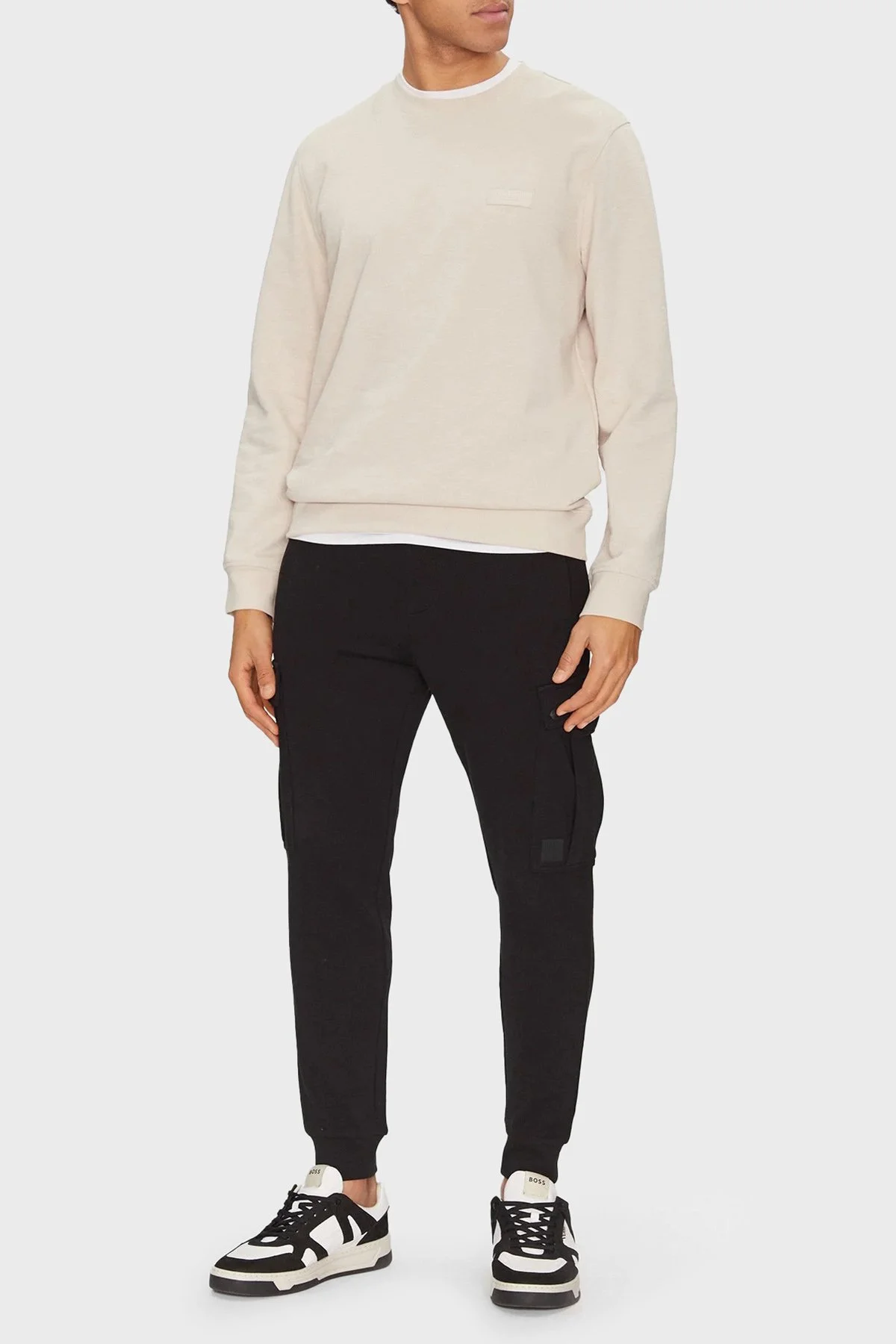 Boss Pamuklu Regular Fit Normal Bel Ribanalı Paça Jogger Erkek Pantolon 50542917 001 SİYAH - 2