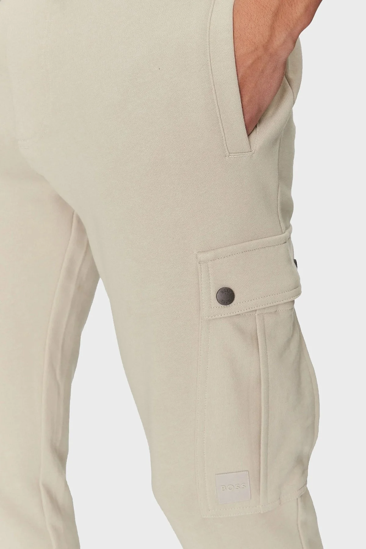 Boss Pamuklu Regular Fit Normal Bel Ribanalı Paça Jogger Erkek Pantolon 50542917 271 BEJ - 2