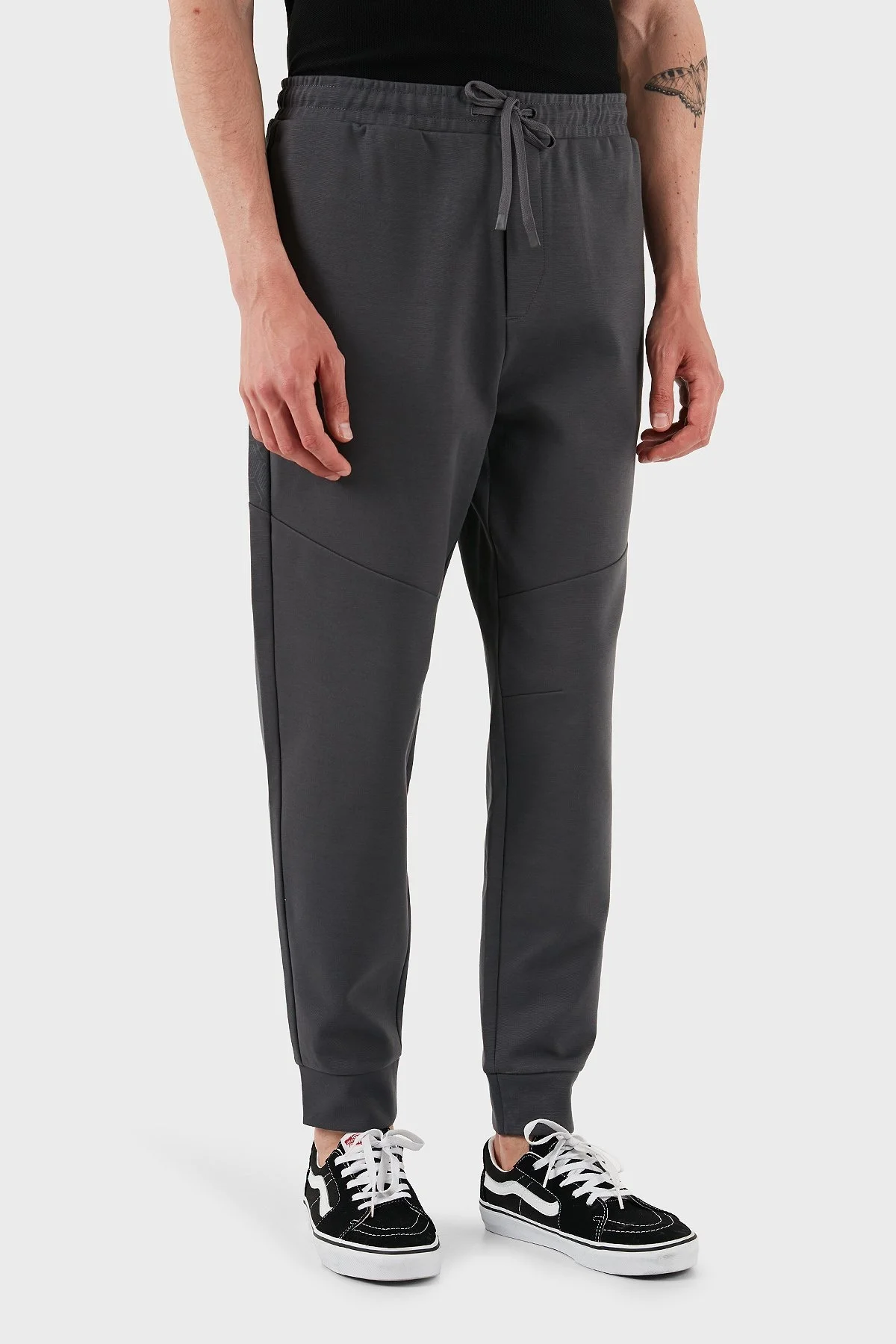 Boss Pamuklu Regular Fit Normal Bel Ribanalı Paça Jogger Erkek Pantolon 50543860 027 KOYU GRİ - 9