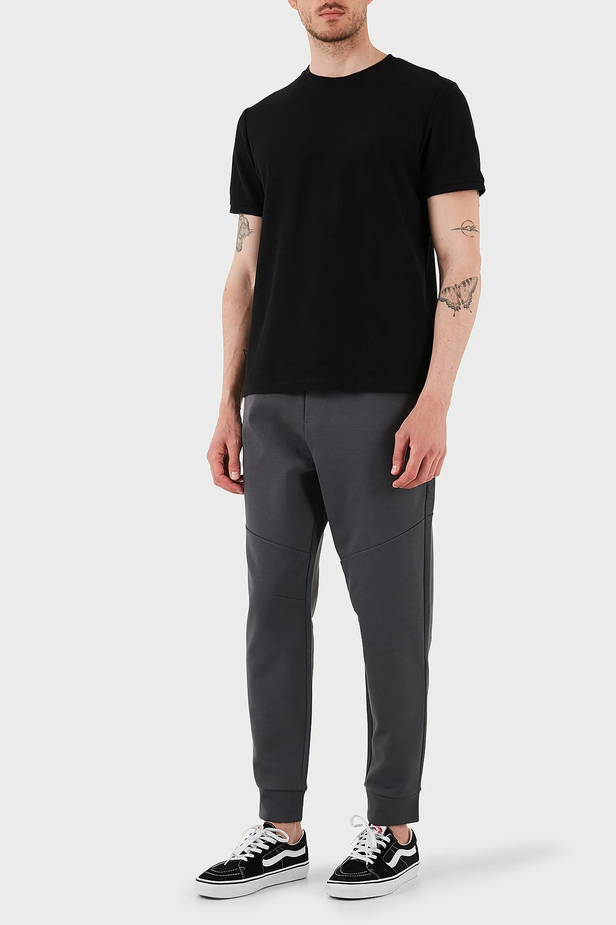 Boss Pamuklu Regular Fit Normal Bel Ribanalı Paça Jogger Erkek Pantolon 50543860 027 KOYU GRİ - 2