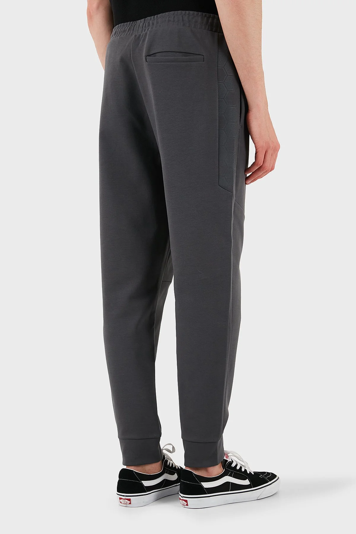 Boss Pamuklu Regular Fit Normal Bel Ribanalı Paça Jogger Erkek Pantolon 50543860 027 KOYU GRİ - 5