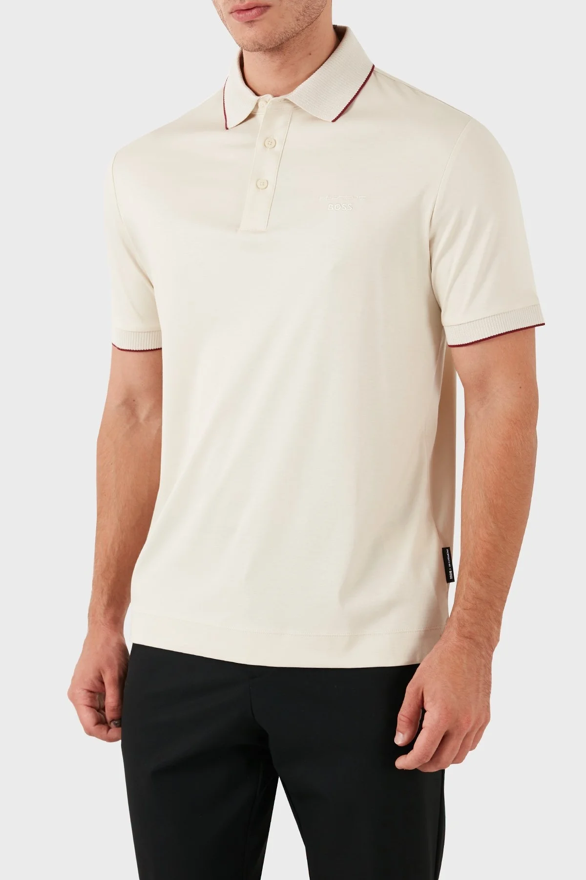 Boss Pamuklu Regular Fit Polo Yaka Erkek T Shirt 50519931 131 EKRU - 1