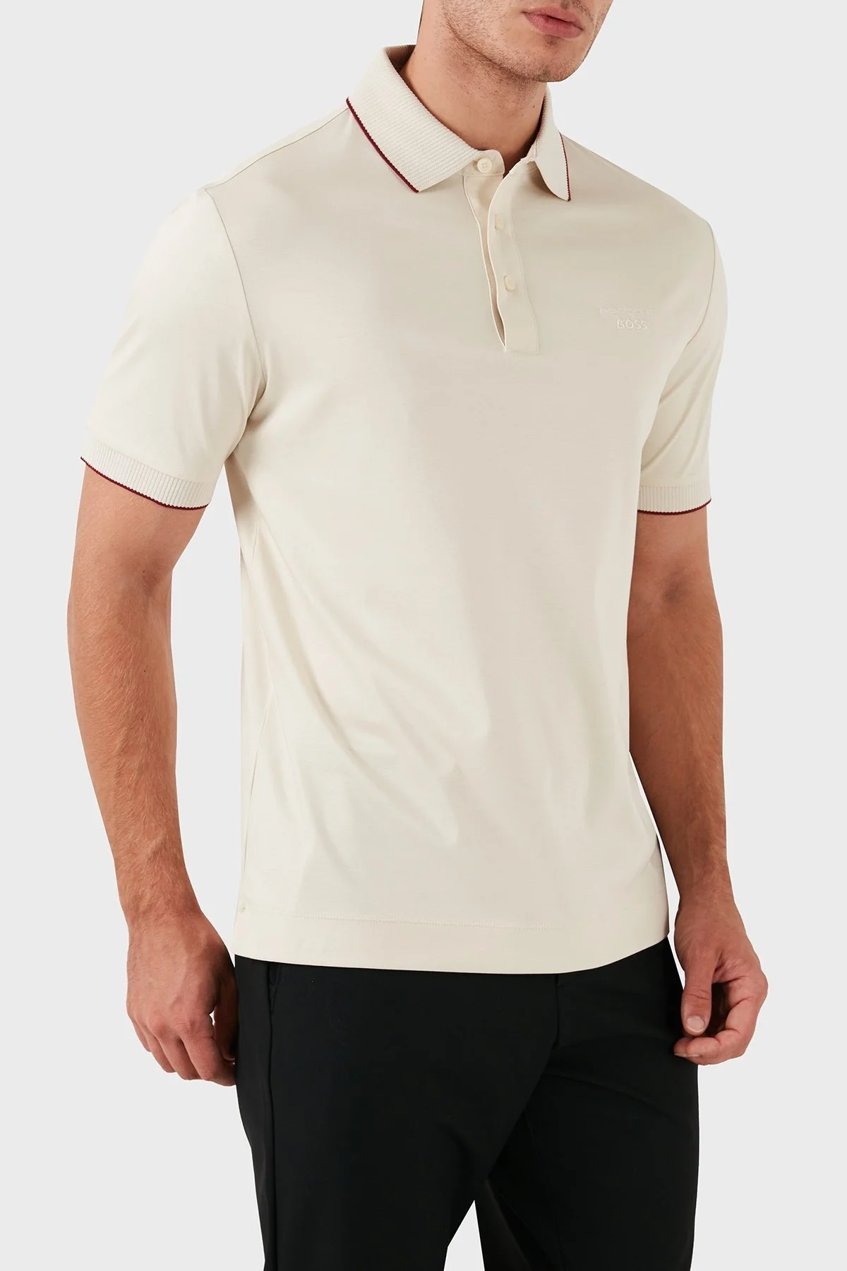 Boss Pamuklu Regular Fit Polo Yaka Erkek T Shirt 50519931 131 EKRU - 2