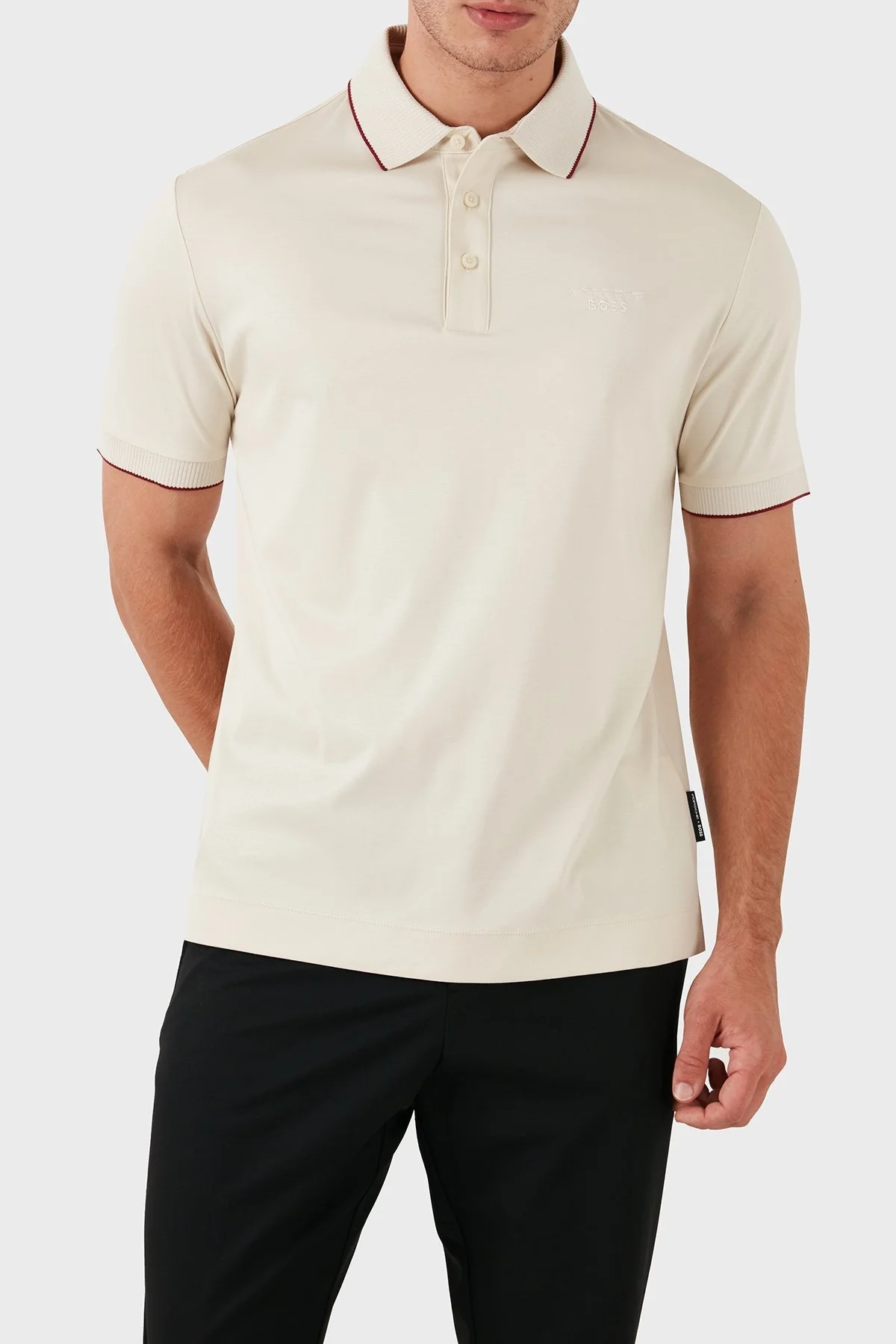 Boss Pamuklu Regular Fit Polo Yaka Erkek T Shirt 50519931 131 EKRU - 4