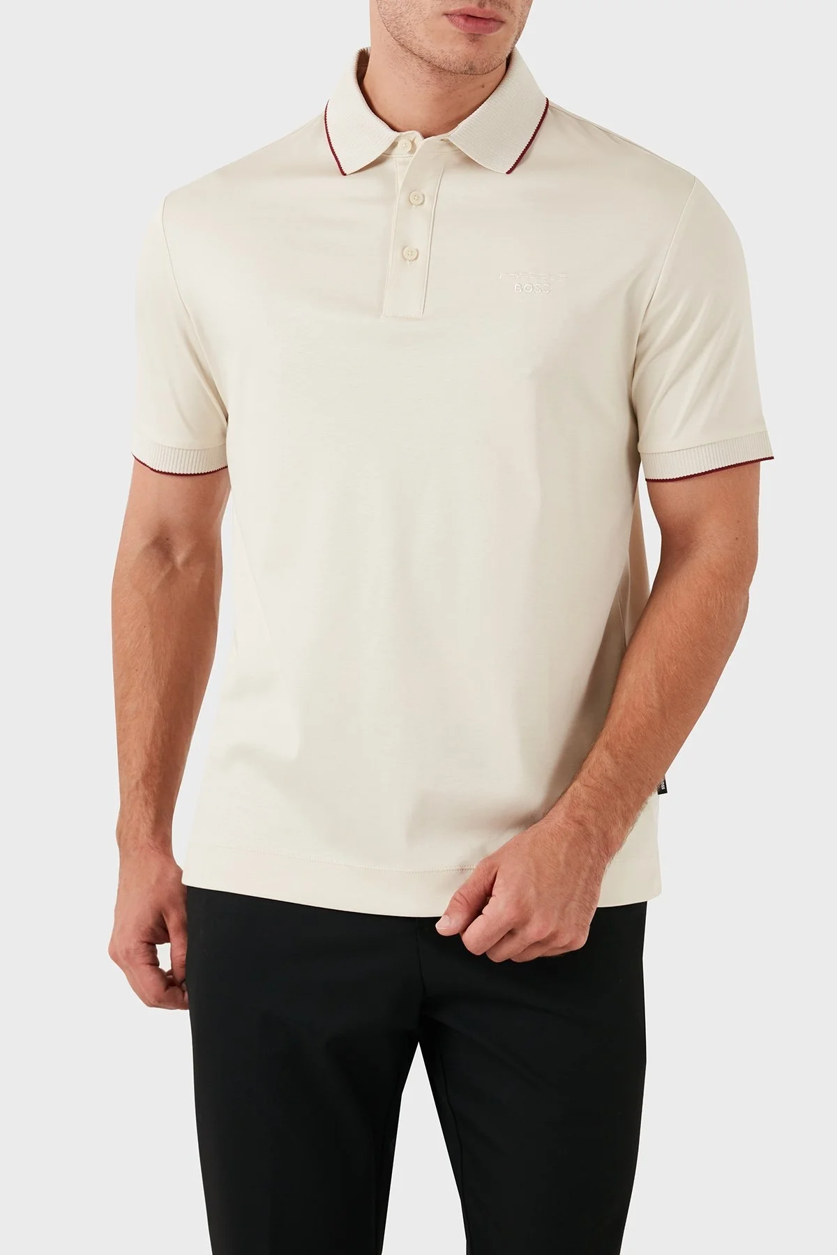 Boss Pamuklu Regular Fit Polo Yaka Erkek T Shirt 50519931 131 EKRU - 5