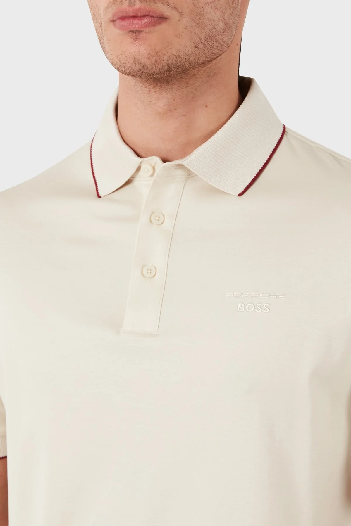 Boss Pamuklu Regular Fit Polo Yaka Erkek T Shirt 50519931 131 EKRU - 6