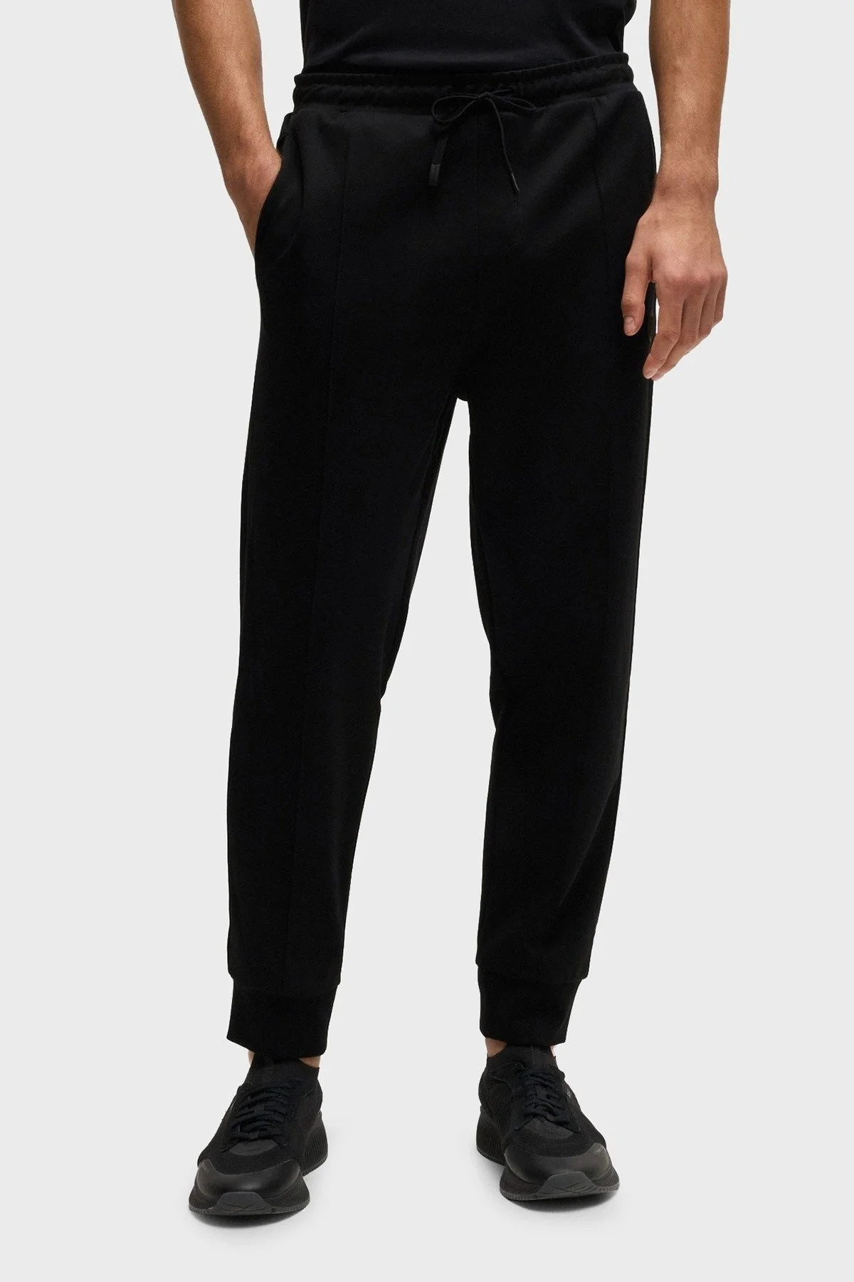 Boss Pamuklu Regular Fit Ribanalı Paça Jogger Erkek Pantolon 50543434 001 SİYAH - 1