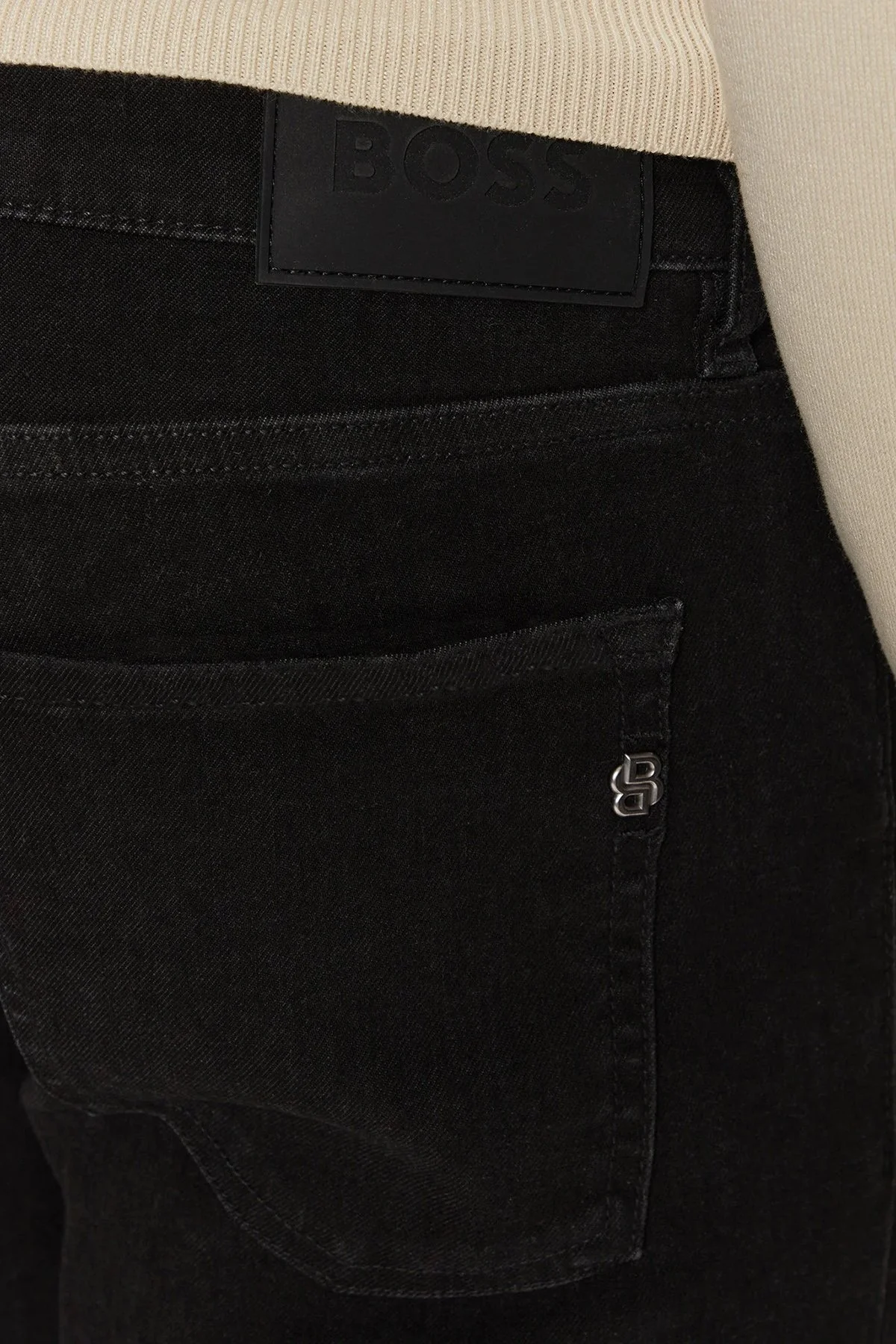 Boss Pamuklu Regular Fit Streç Jeans Erkek Kot Pantolon 50527032 002 SİYAH - 5