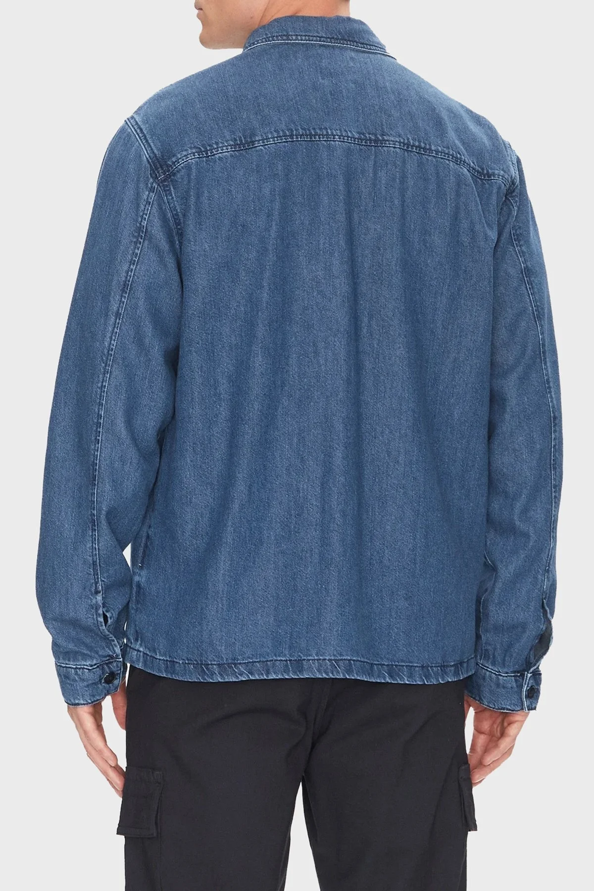 Boss Pamuklu Regular Fit Uzun Kollu Göğüs Cepli Erkek Gömlek 50544660 404 LACİVERT - 3