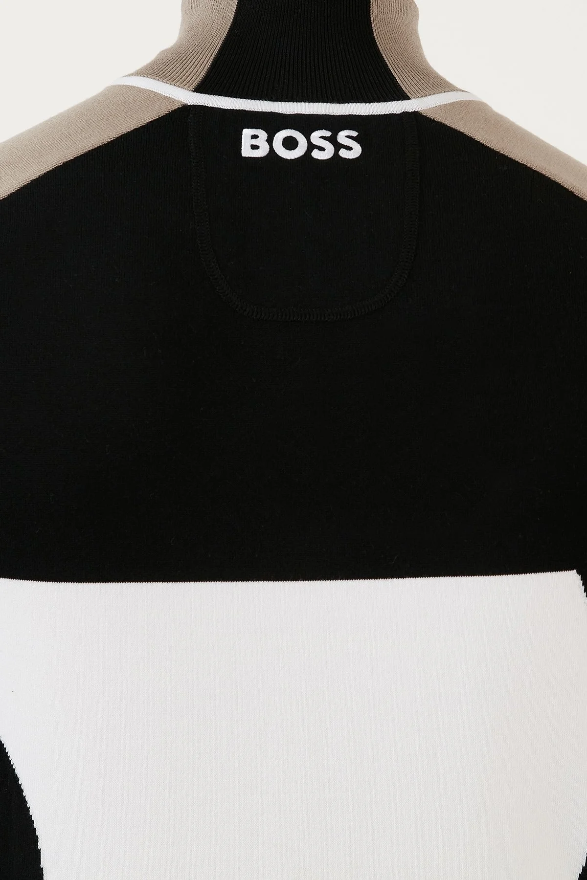 Boss Pamuklu Regular Fit Yarım Fermuarlı Dik Yaka Erkek Kazak 50475130 001 SİYAH - 7