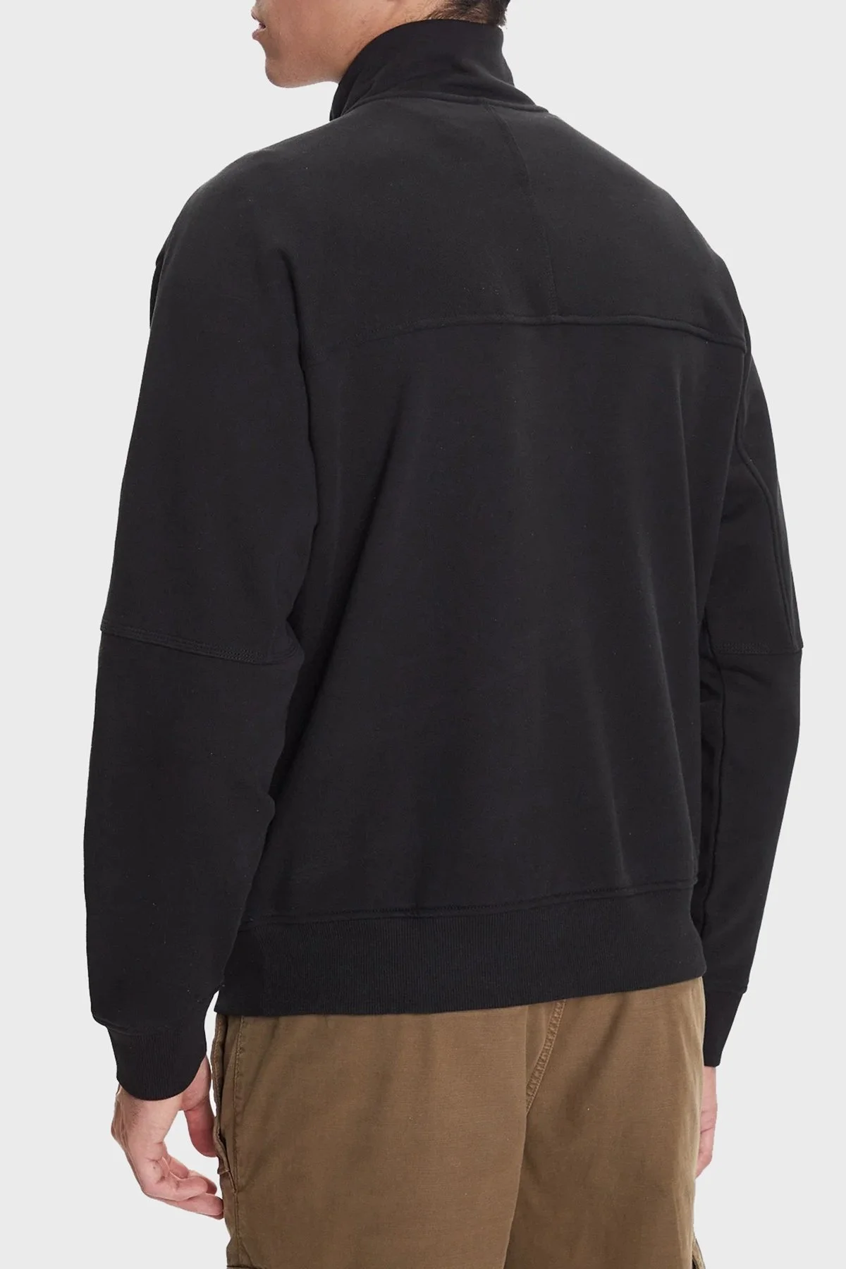 Boss Pamuklu Regular Fit Yarım Fermuarlı Dik Yaka Logolu Erkek Sweat 50545753 001 SİYAH - 3