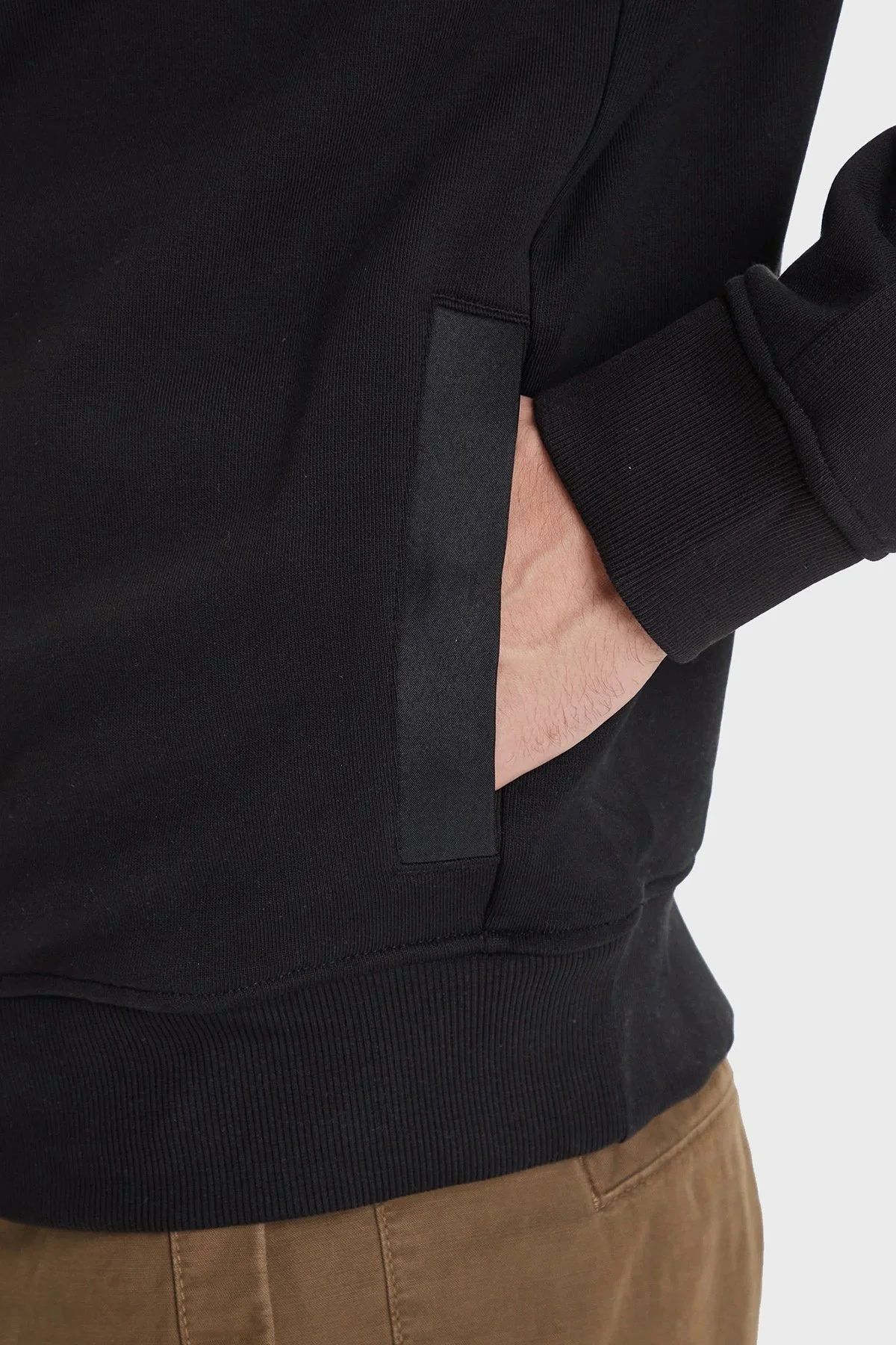 Boss Pamuklu Regular Fit Yarım Fermuarlı Dik Yaka Logolu Erkek Sweat 50545753 001 SİYAH - 5