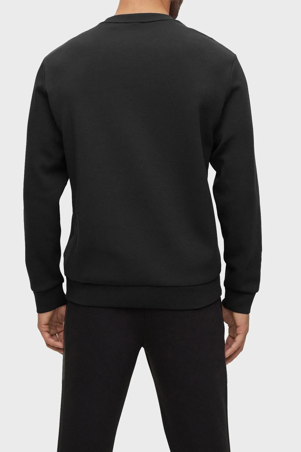Boss Pamuklu Relaxed Fit Bisiklet Yaka Erkek Sweat 50485505 001 SİYAH - 3