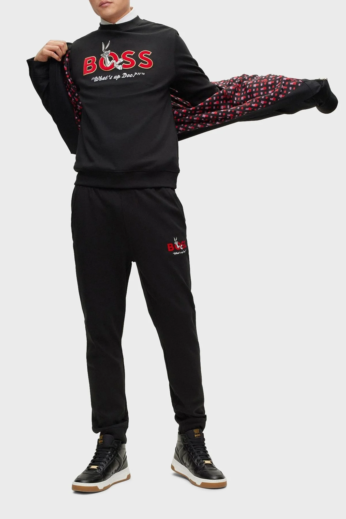 Boss Pamuklu Relaxed Fit Bisiklet Yaka Erkek Sweat 50486310 001 SİYAH - 3