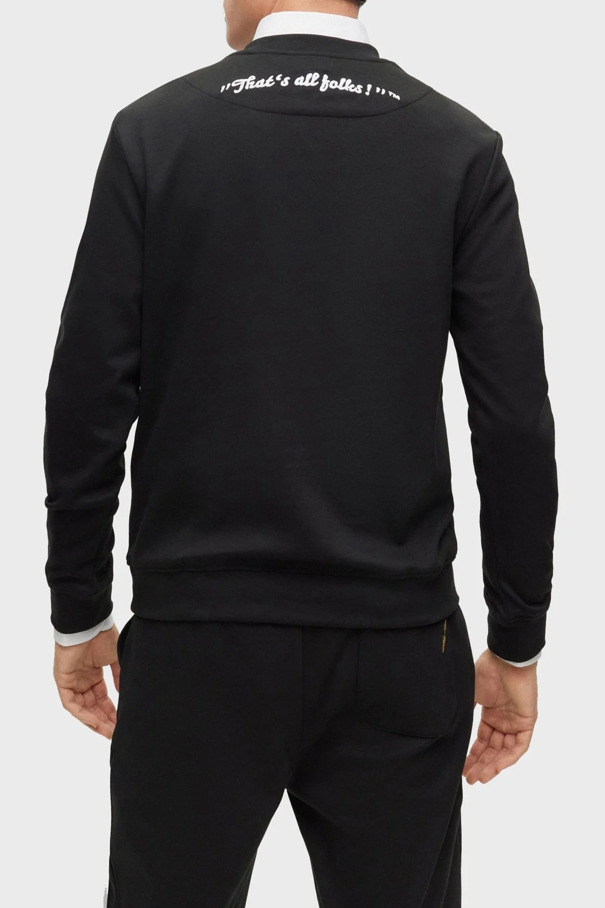 Boss Pamuklu Relaxed Fit Bisiklet Yaka Erkek Sweat 50486310 001 SİYAH - 4