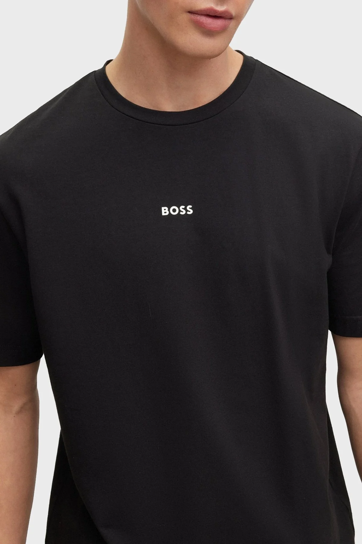 Boss Pamuklu Relaxed Fit Bisiklet Yaka Erkek T Shirt 50473278 001 SİYAH - 3