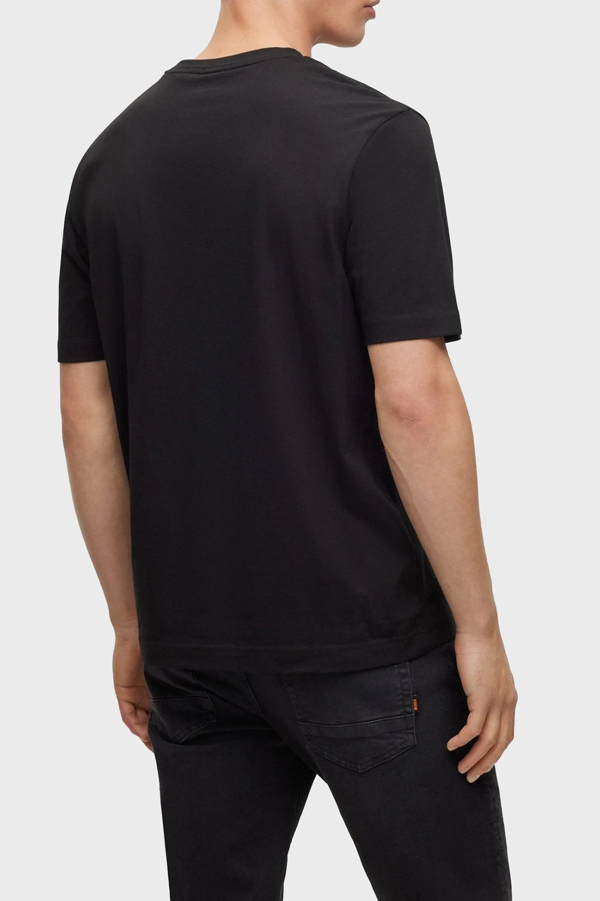 Boss Pamuklu Relaxed Fit Bisiklet Yaka Erkek T Shirt 50473278 001 SİYAH - 4