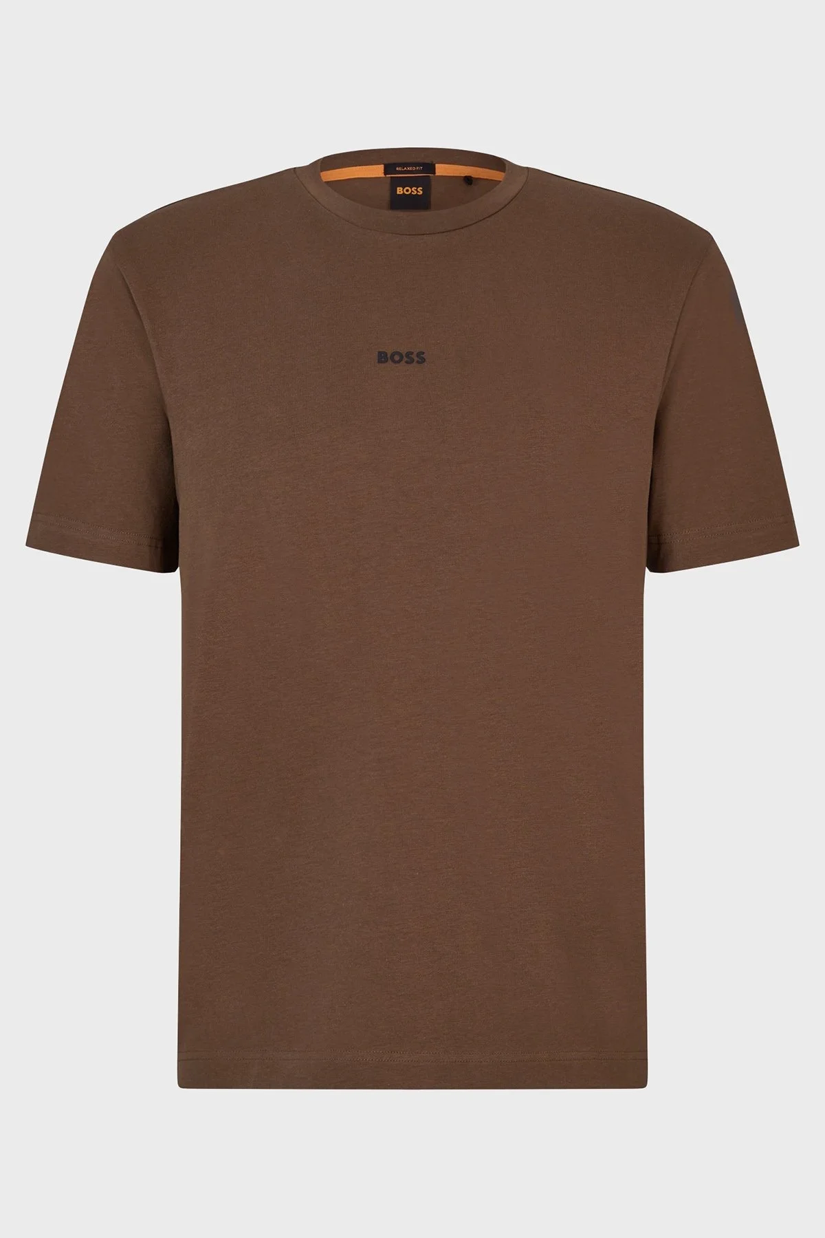 Boss Pamuklu Relaxed Fit Bisiklet Yaka Erkek T Shirt 50473278 217 KAHVE - 5