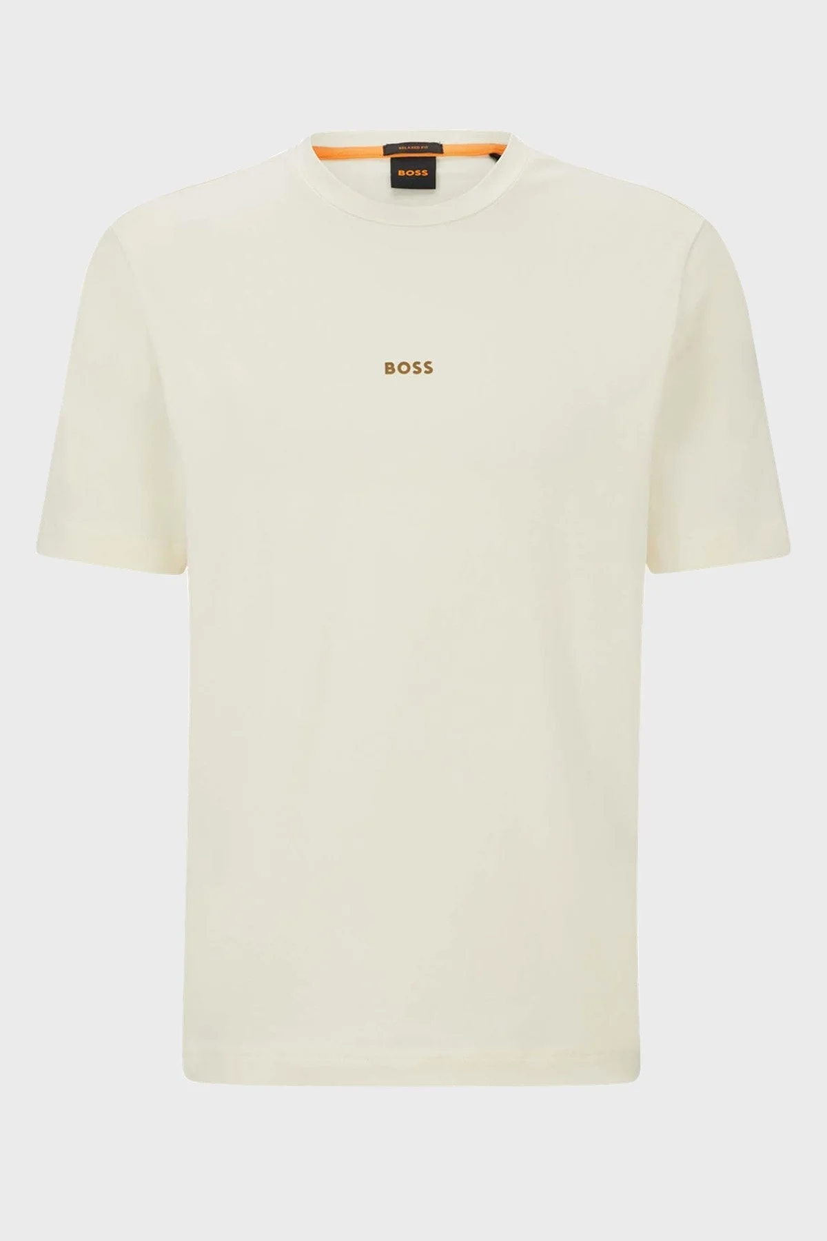 Boss Pamuklu Relaxed Fit Bisiklet Yaka Erkek T Shirt 50473278 277 BEJ - 4