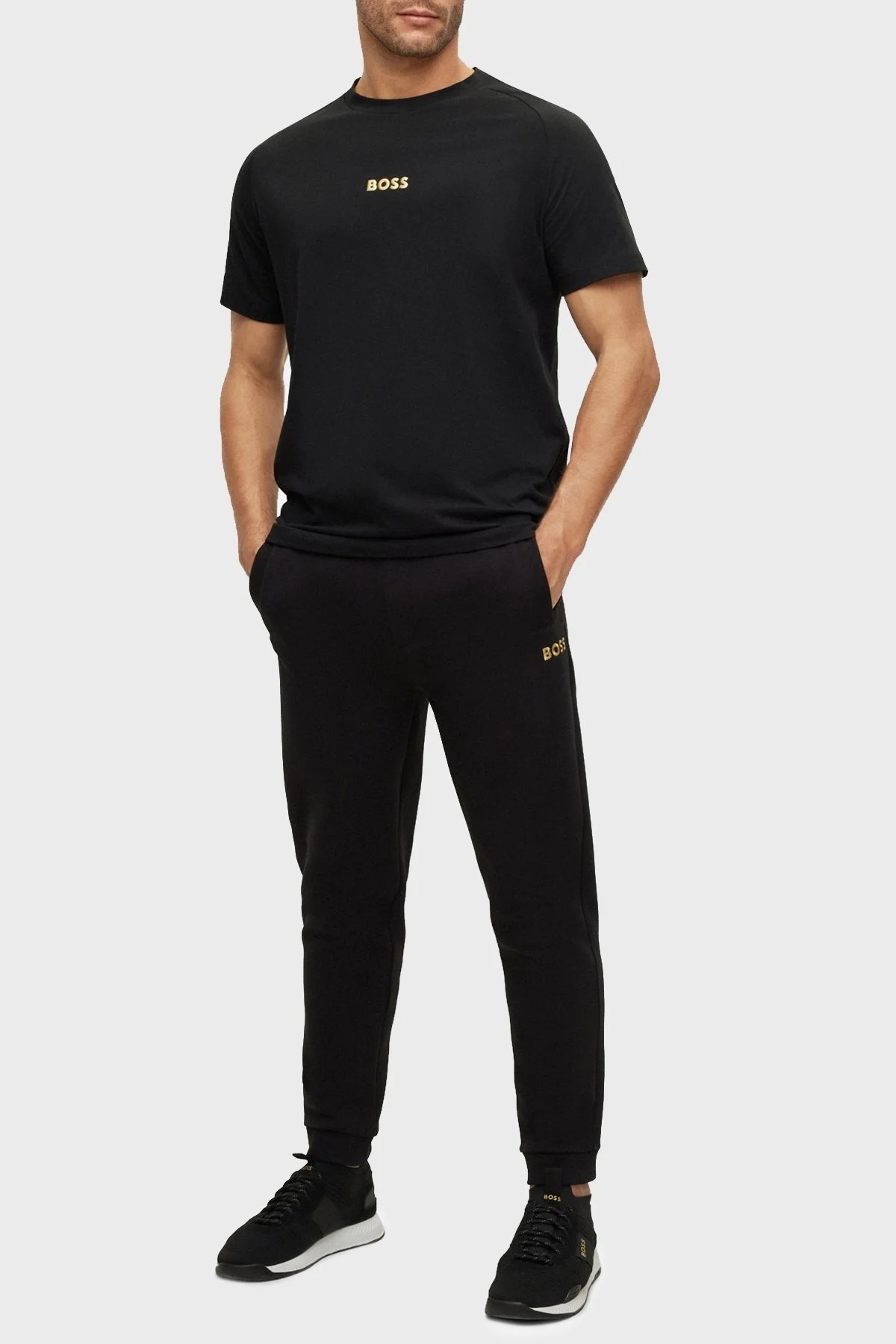 Boss Pamuklu Relaxed Fit Bisiklet Yaka Erkek T Shirt 50483759 001 SİYAH - 3