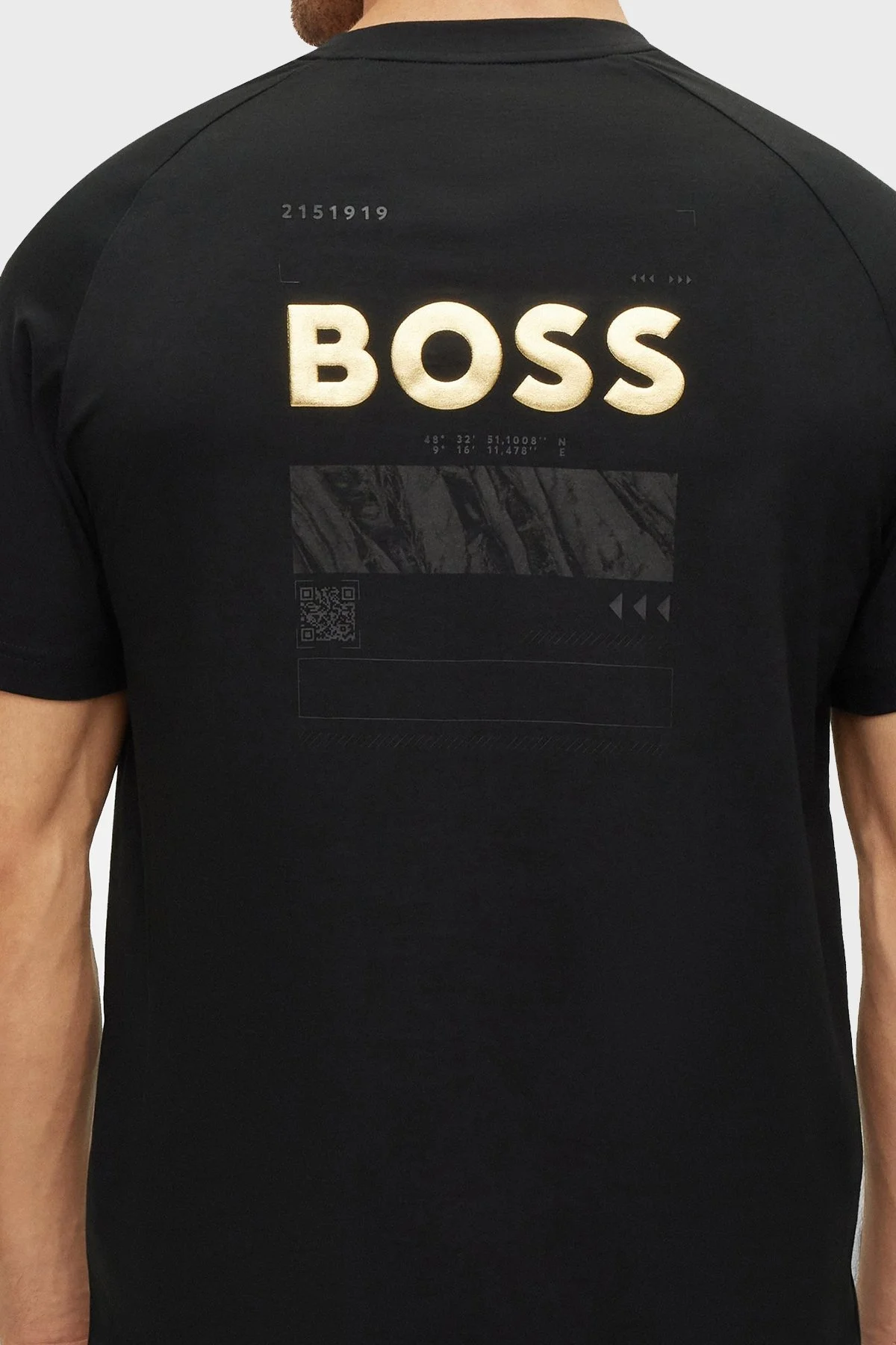 Boss Pamuklu Relaxed Fit Bisiklet Yaka Erkek T Shirt 50483759 001 SİYAH - 4