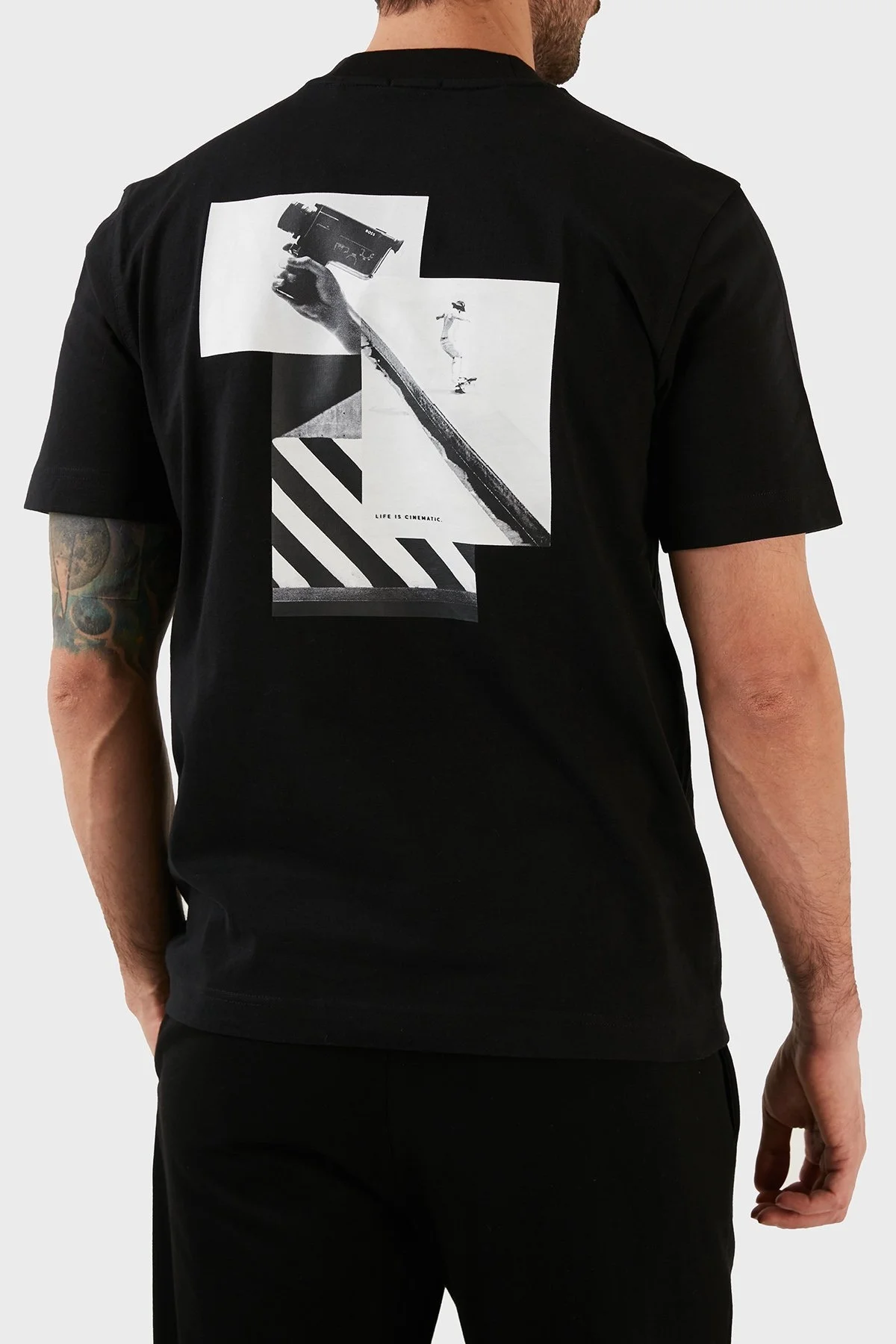 Boss Pamuklu Relaxed Fit Bisiklet Yaka Erkek T Shirt 50485060 001 SİYAH - 2