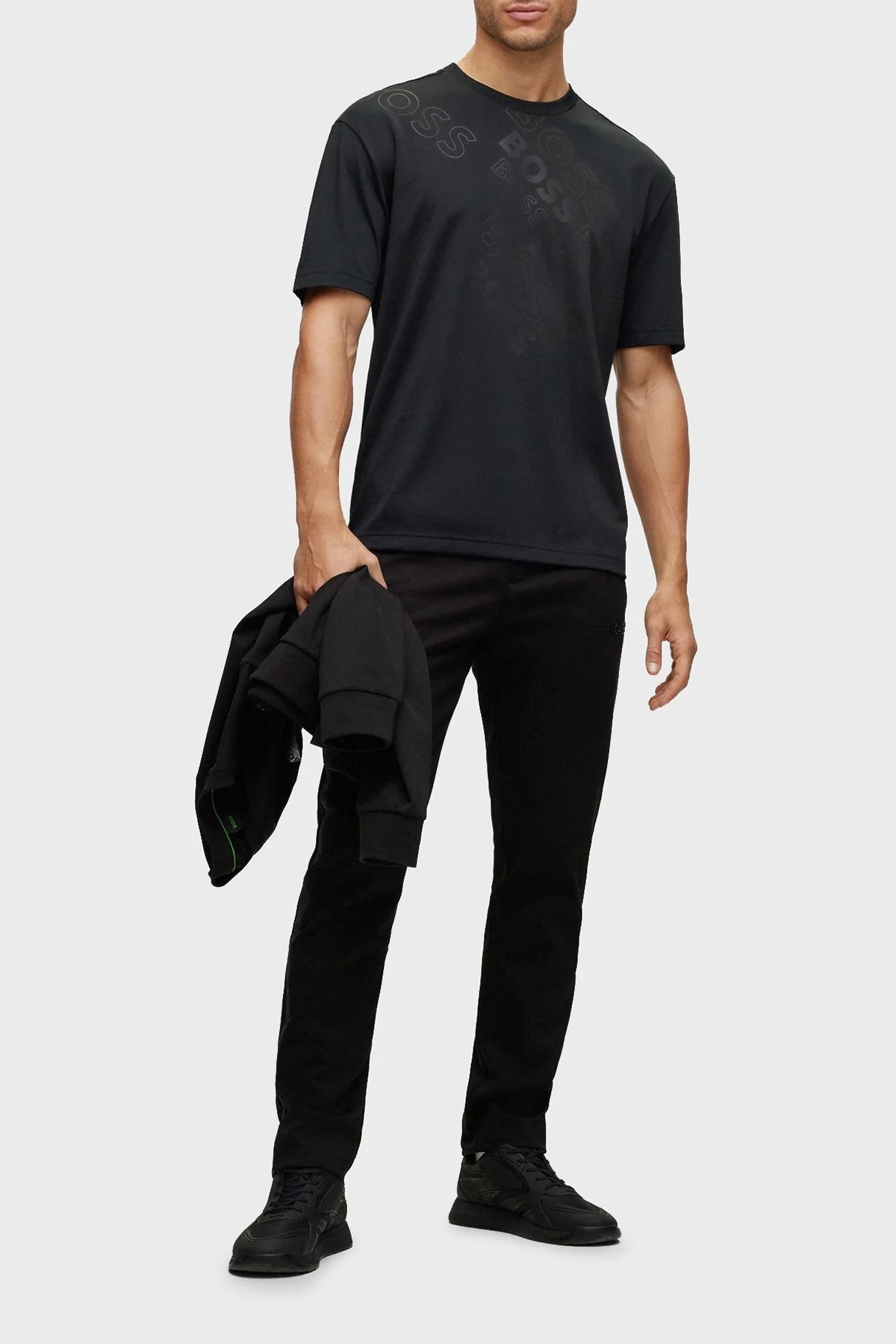 Boss Pamuklu Relaxed Fit Bisiklet Yaka Erkek T Shirt 50488788 001 SİYAH - 2
