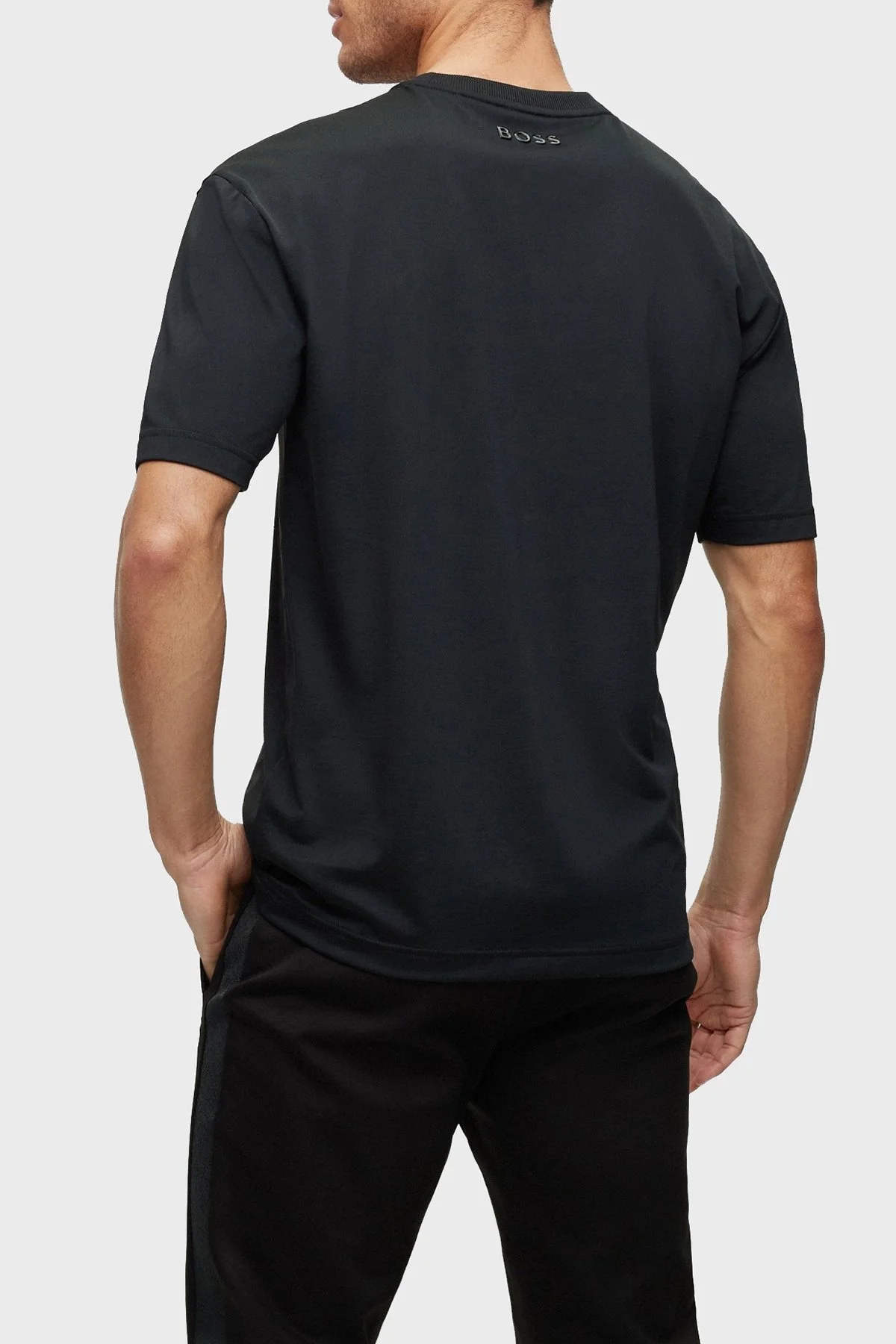 Boss Pamuklu Relaxed Fit Bisiklet Yaka Erkek T Shirt 50488788 001 SİYAH - 3