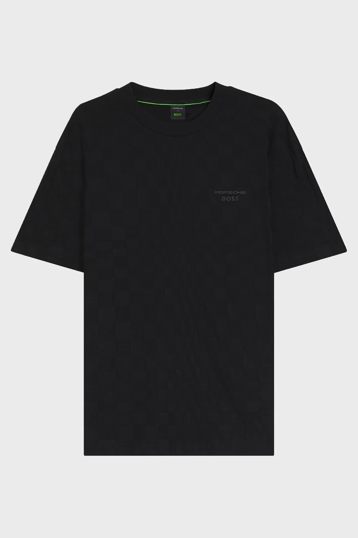 Boss Pamuklu Relaxed Fit Bisiklet Yaka Jakarlı Erkek T Shirt 50559821 001 SİYAH - 5