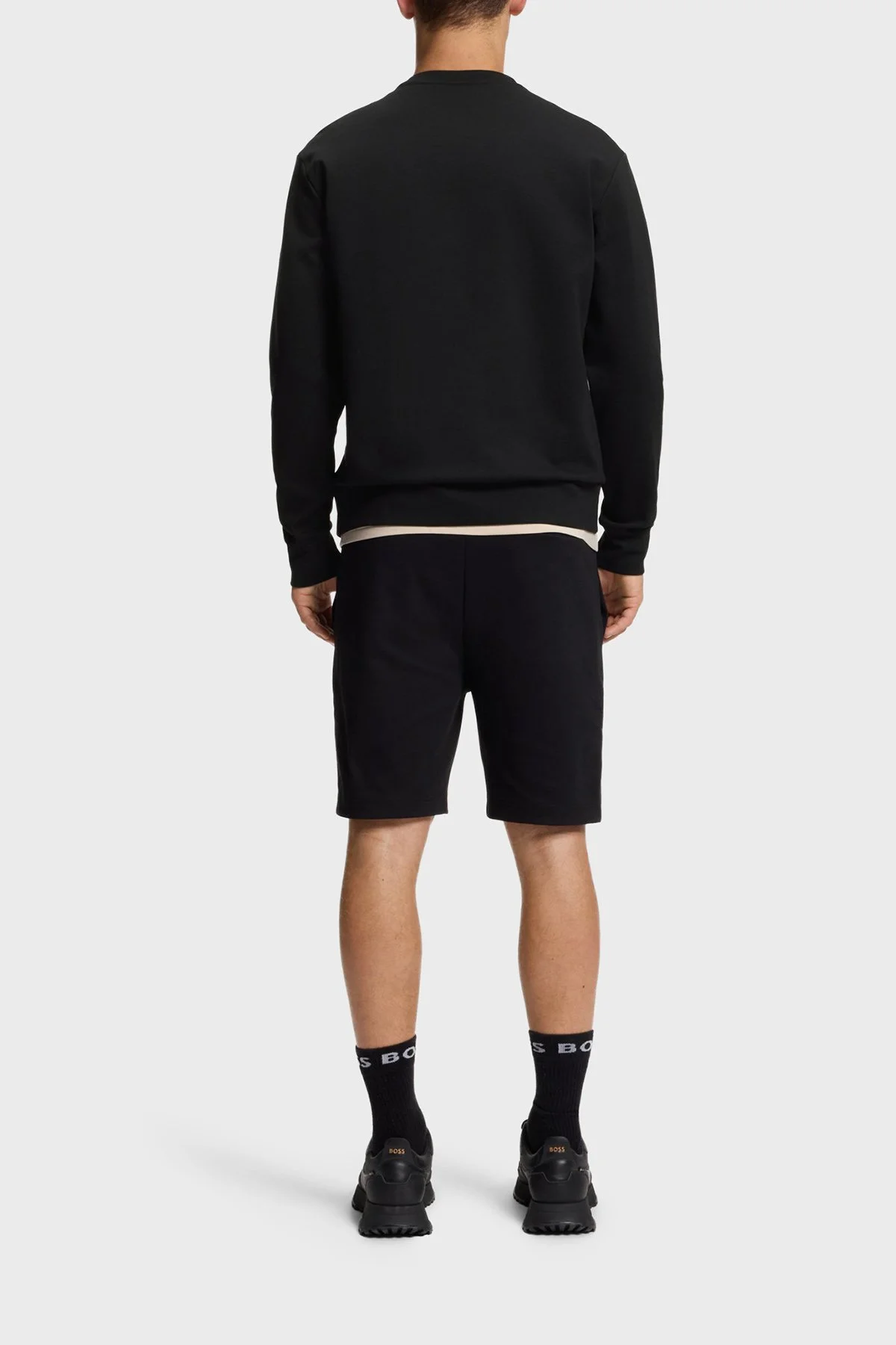 Boss Pamuklu Relaxed Fit Bisiklet Yaka Logolu Erkek Sweat 50543859 001 SİYAH - 3
