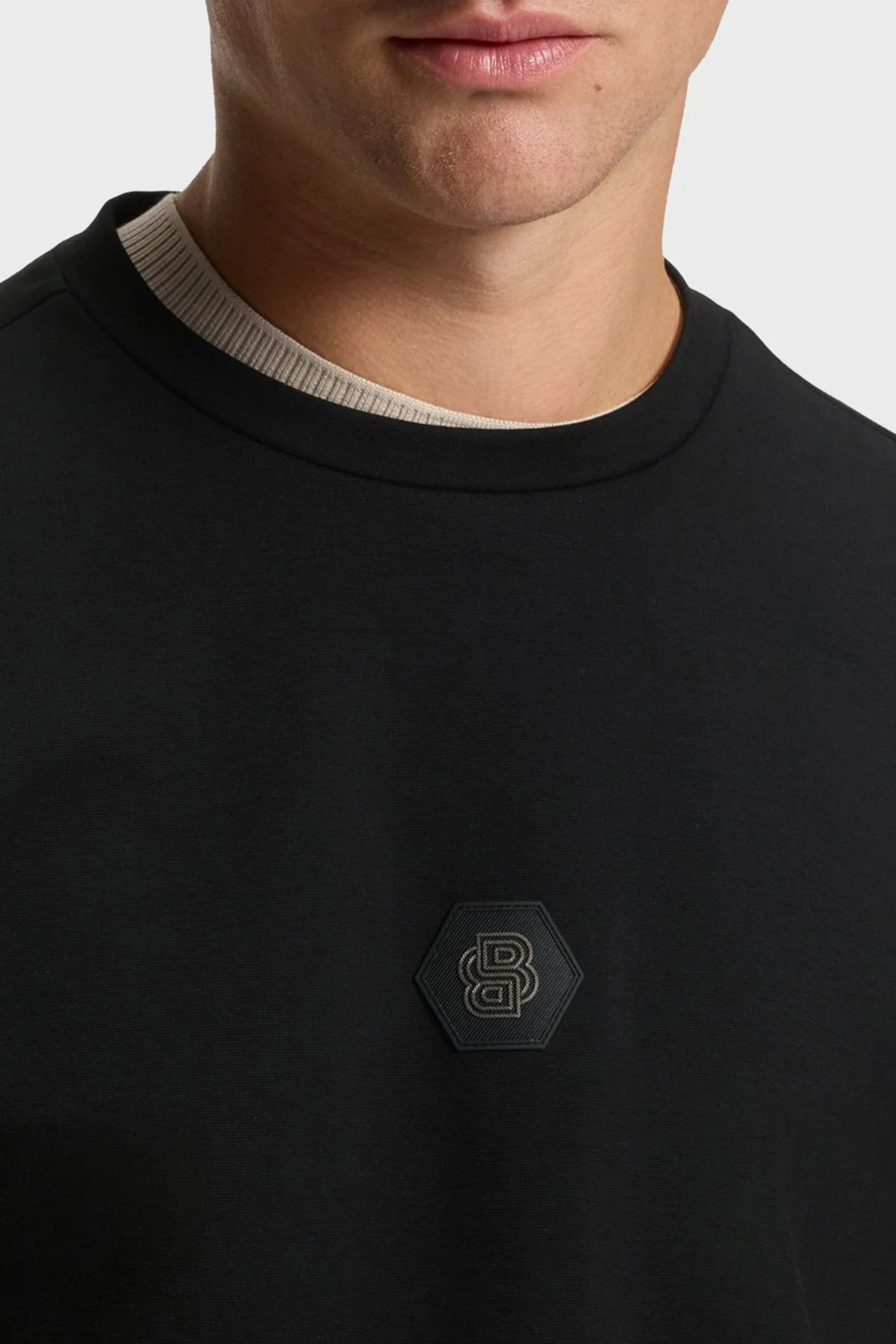 Boss Pamuklu Relaxed Fit Bisiklet Yaka Logolu Erkek Sweat 50543859 001 SİYAH - 4