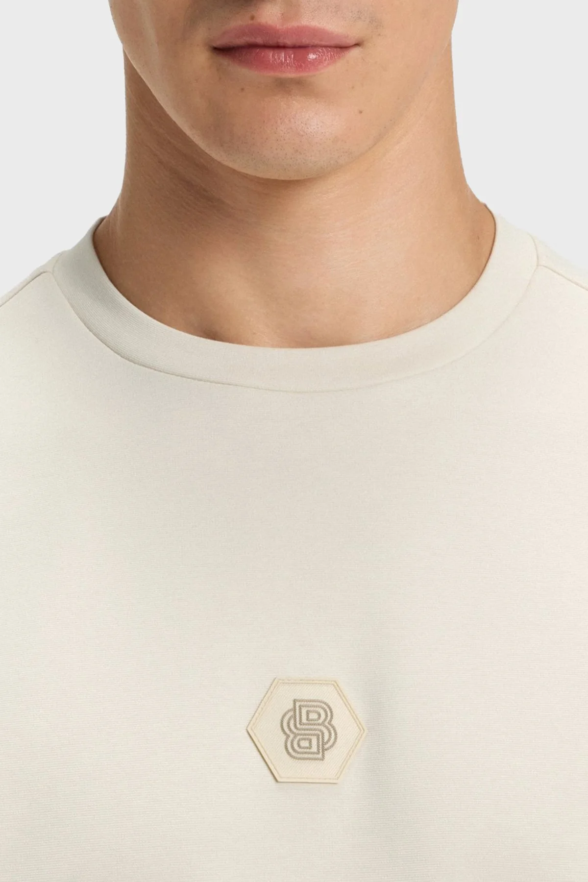 Boss Pamuklu Relaxed Fit Bisiklet Yaka Logolu Erkek Sweat 50543859 131 BEJ - 4