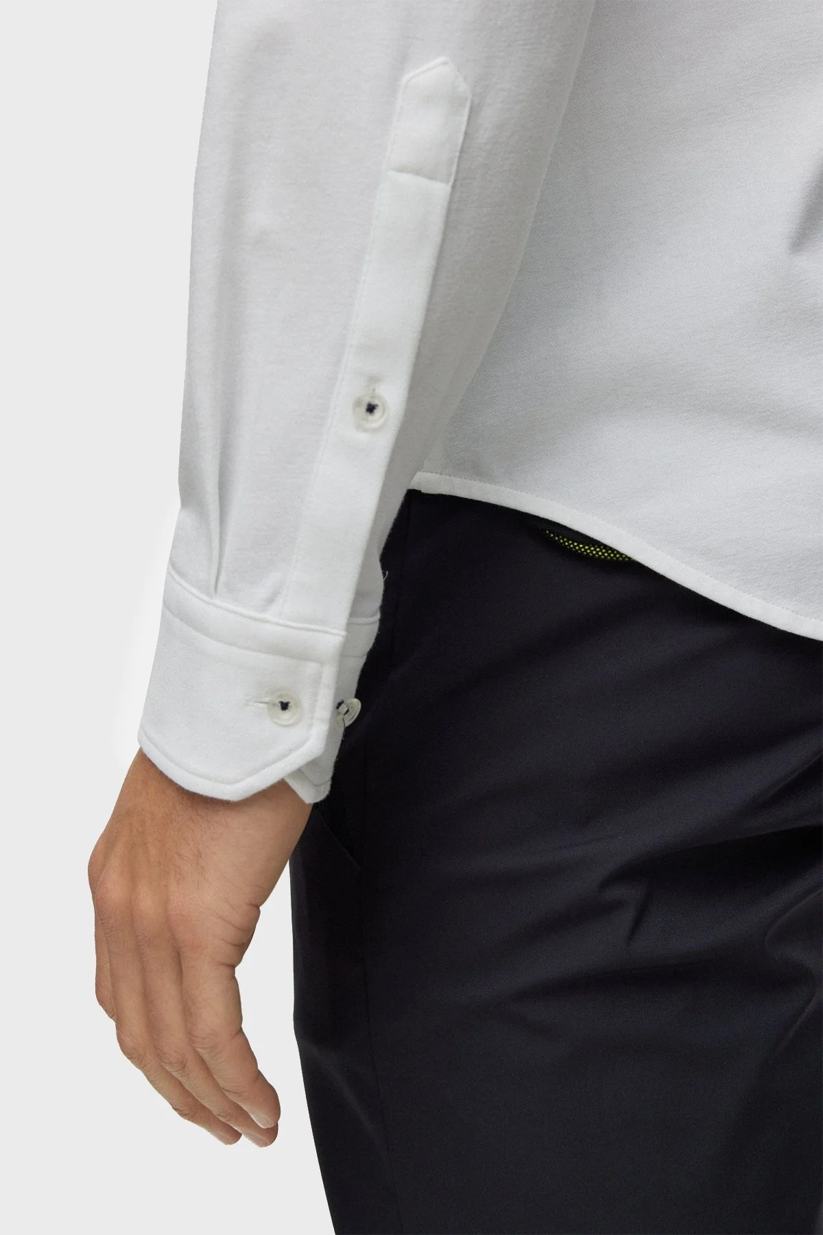 Boss Pamuklu Relaxed Fit Düğmeli Yaka Erkek Gömlek 50483752 100 BEYAZ - 4