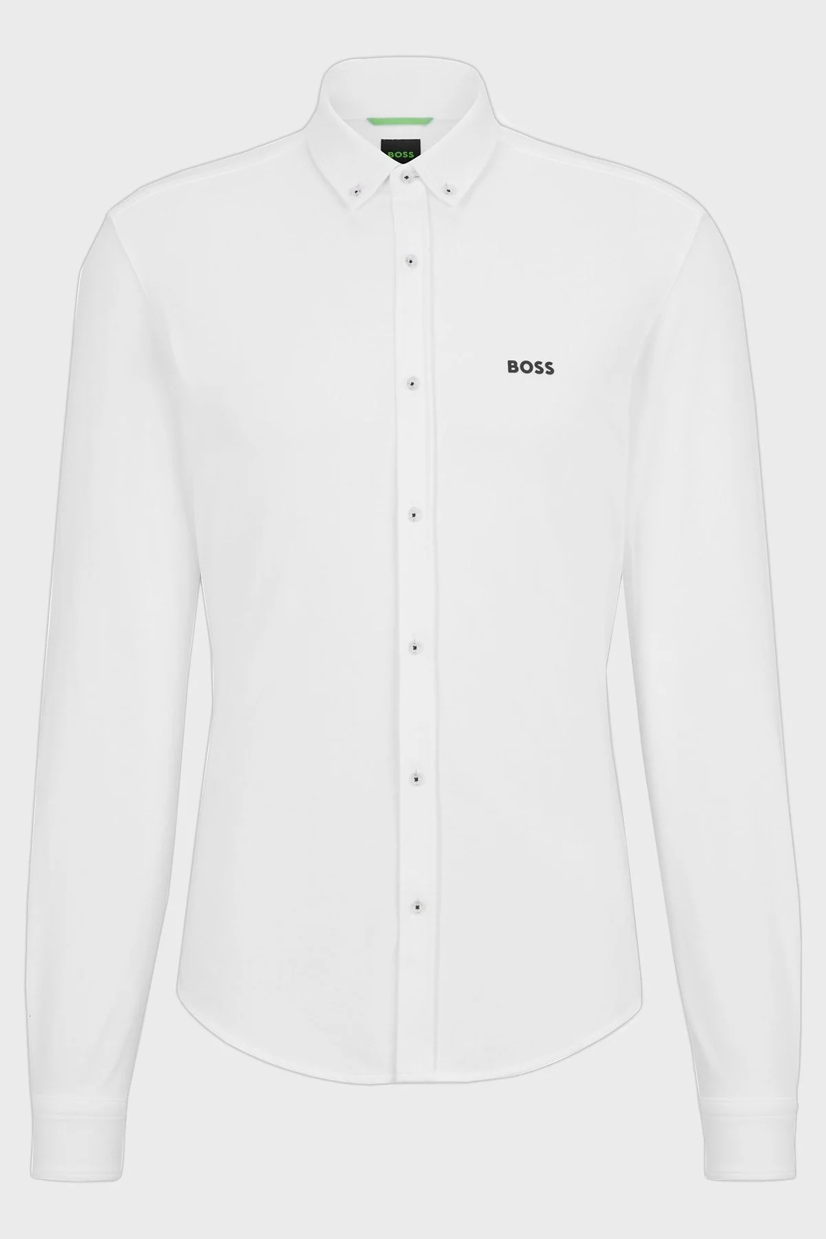 Boss Pamuklu Relaxed Fit Düğmeli Yaka Erkek Gömlek 50483752 100 BEYAZ - 5