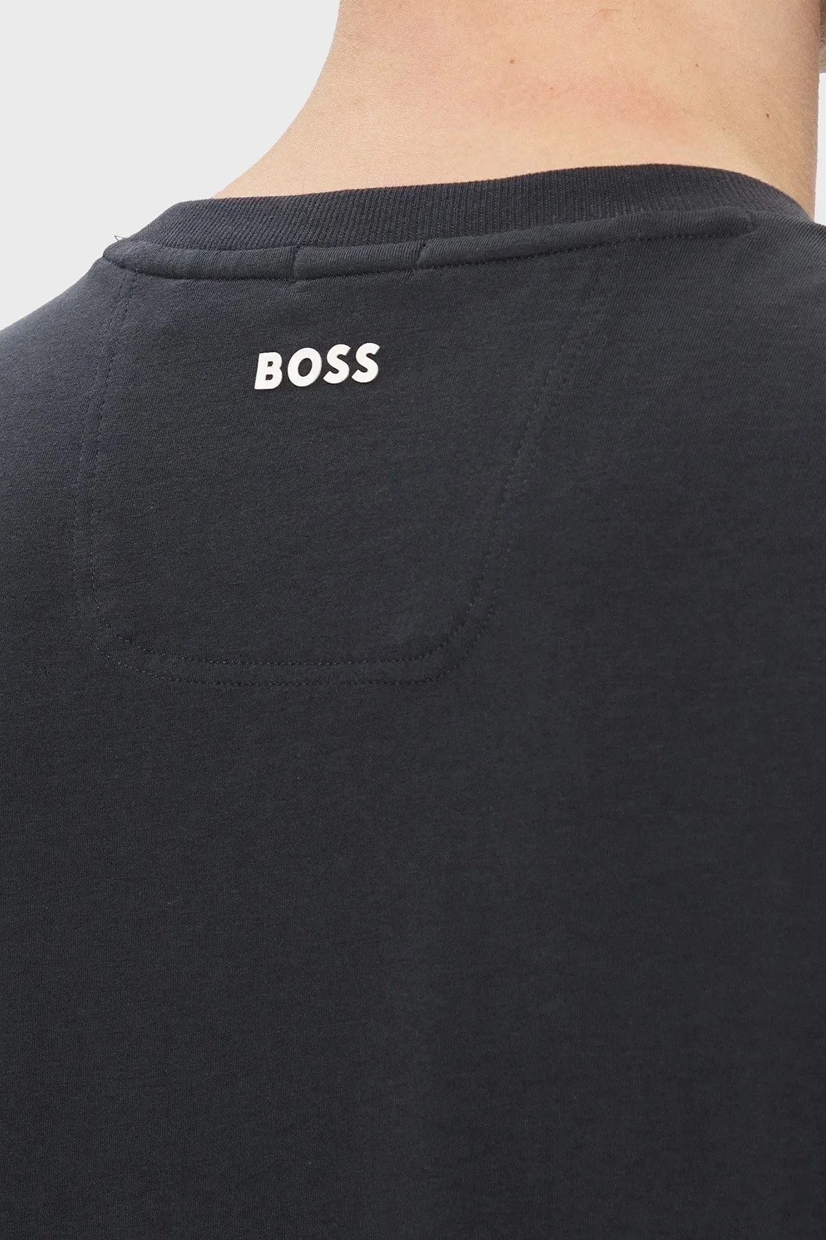 Boss Pamuklu Bisiklet Yaka Regular Fit Erkek T Shirt 50512998 402 LACİVERT - 5