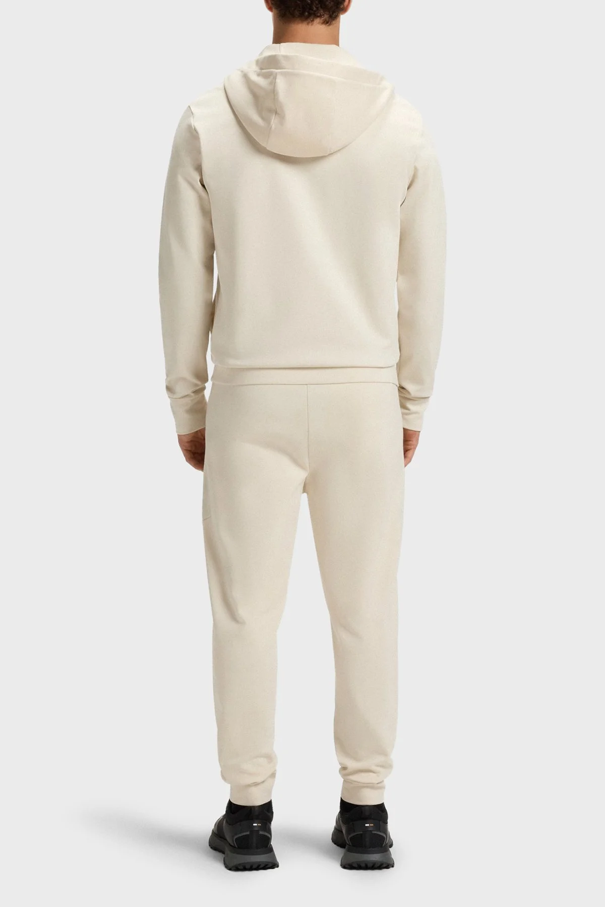 Boss Pamuklu Relaxed Fit Kapüşonlu Fermuarlı Erkek Sweat 50545581 131 BEJ - 3