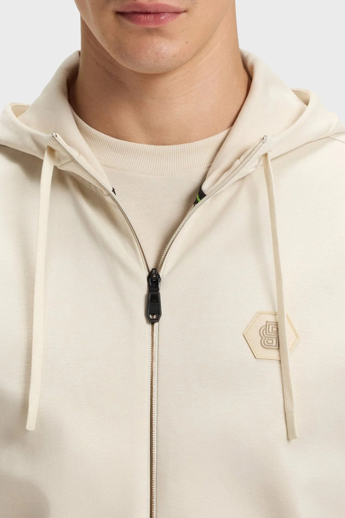 Boss Pamuklu Relaxed Fit Kapüşonlu Fermuarlı Erkek Sweat 50545581 131 BEJ - 4