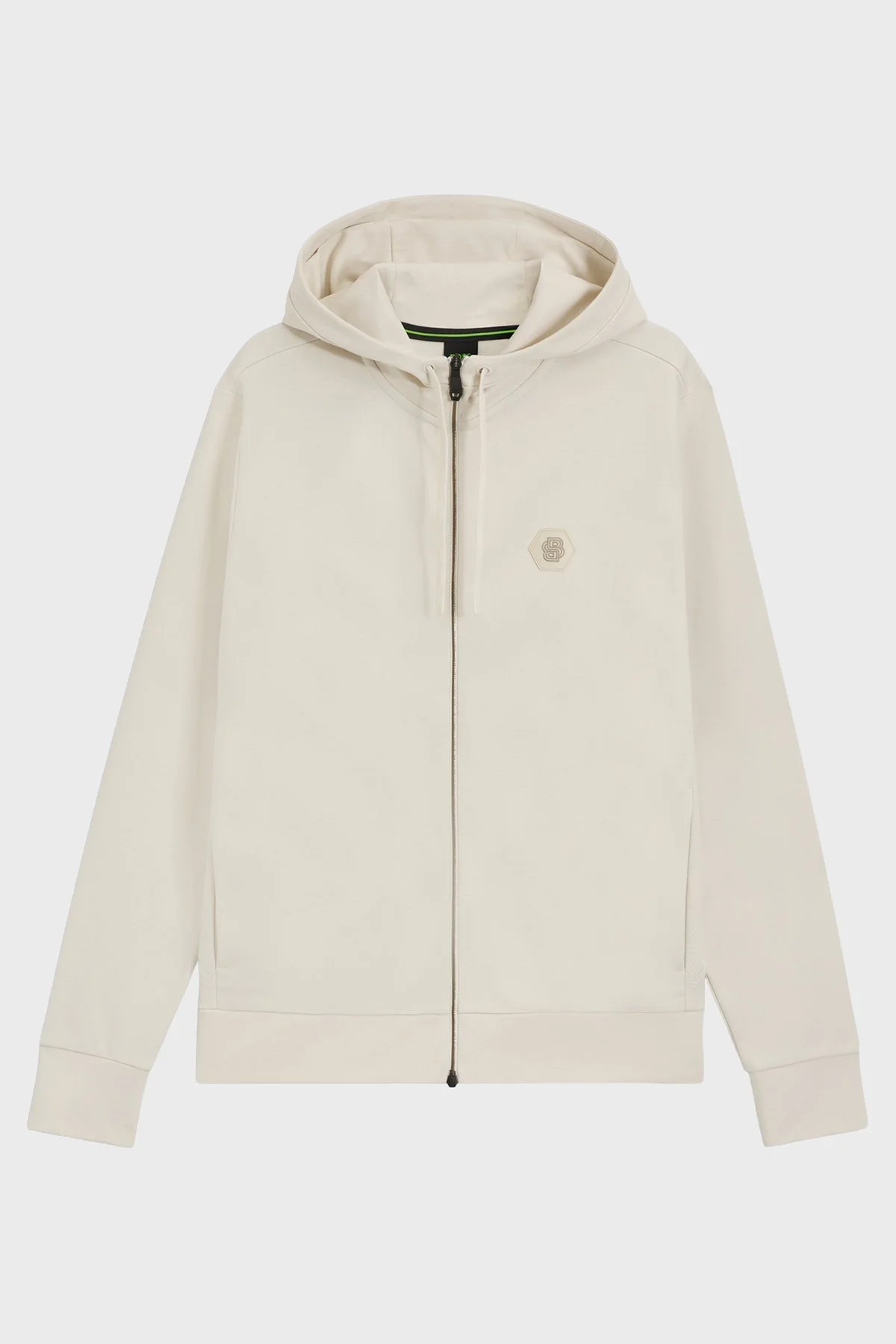 Boss Pamuklu Relaxed Fit Kapüşonlu Fermuarlı Erkek Sweat 50545581 131 BEJ - 5