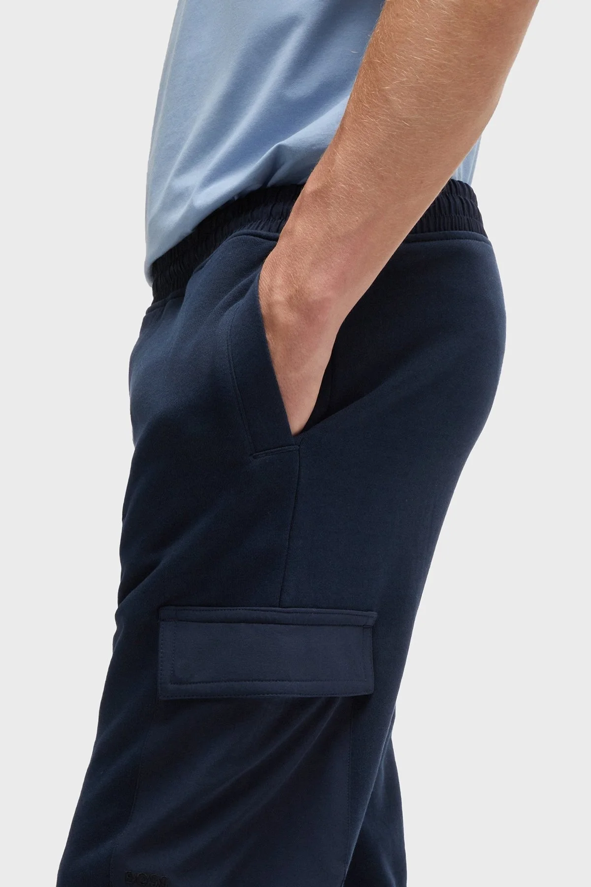 Boss Pamuklu Relaxed Fit Kargo Cepli Spor Erkek Pantolon 50522459 404 LACİVERT - 3