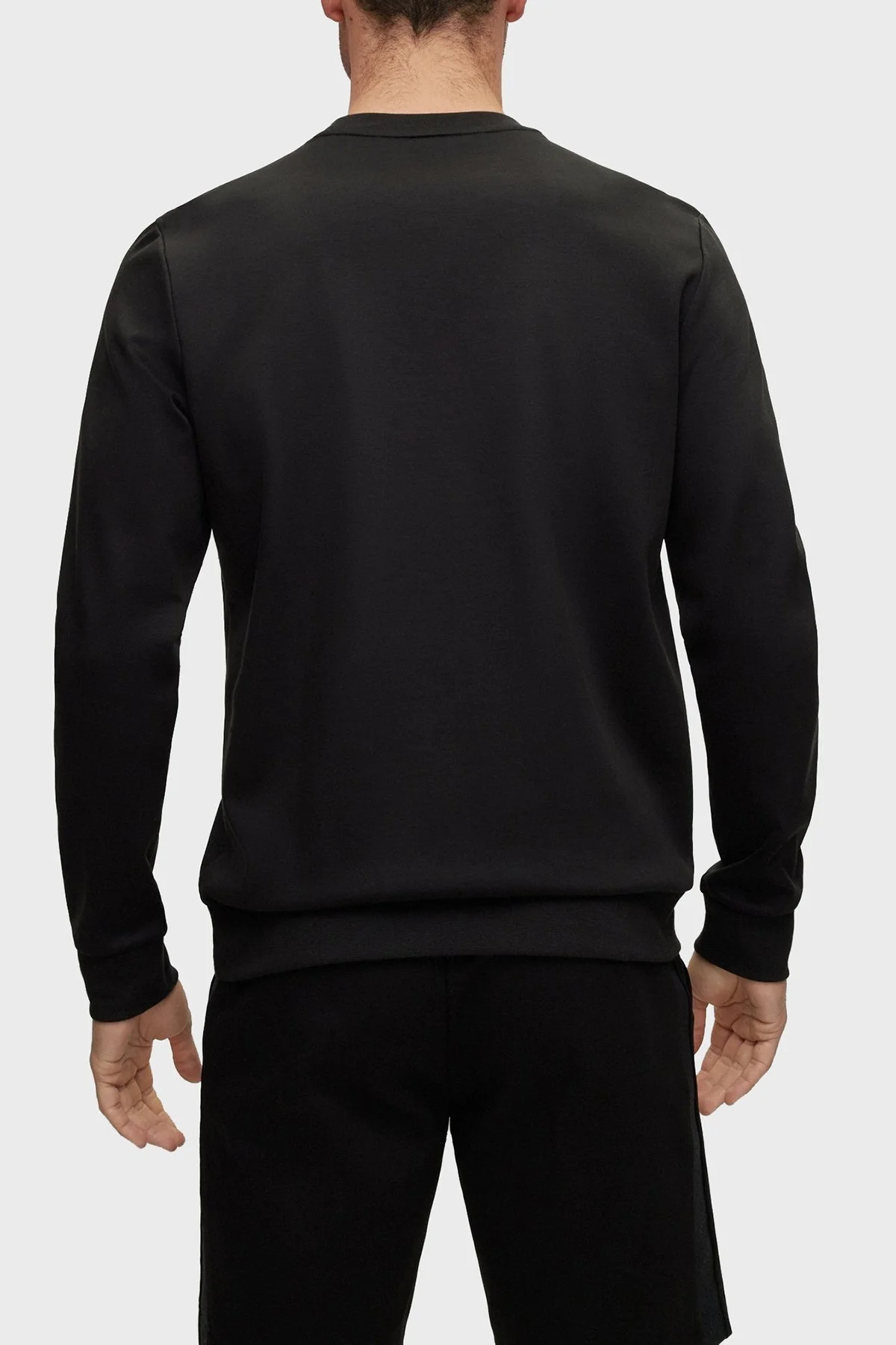 Boss Pamuklu Relaxed Fit Sıfır Yaka Erkek Sweat 50486838 001 SİYAH - 2