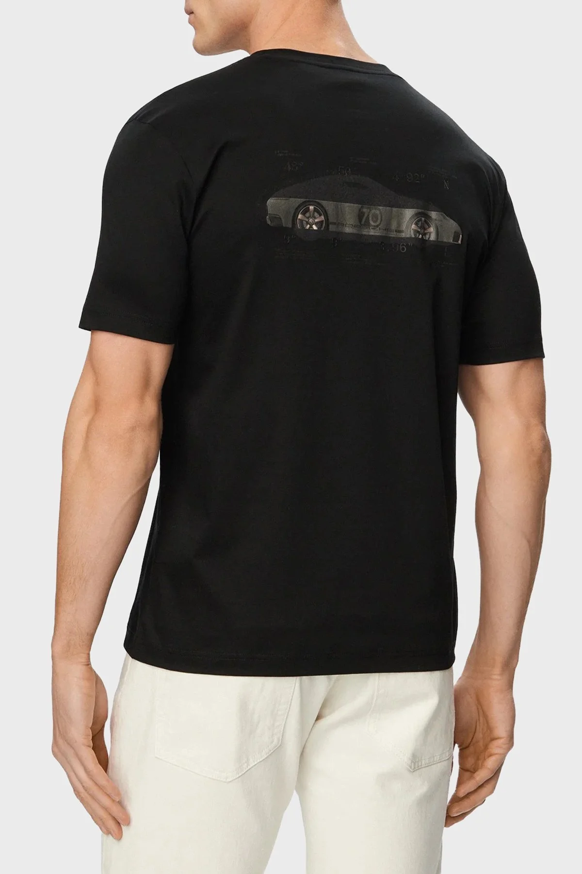 Boss Pamuklu Sırt Baskılı Regular Fit Bisiklet Yaka Erkek T Shirt 50561856 001 SİYAH - 3