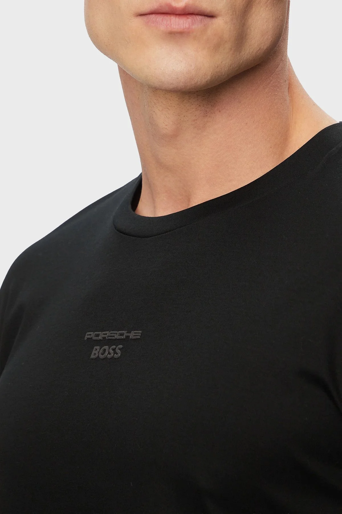 Boss Pamuklu Sırt Baskılı Regular Fit Bisiklet Yaka Erkek T Shirt 50561856 001 SİYAH - 4